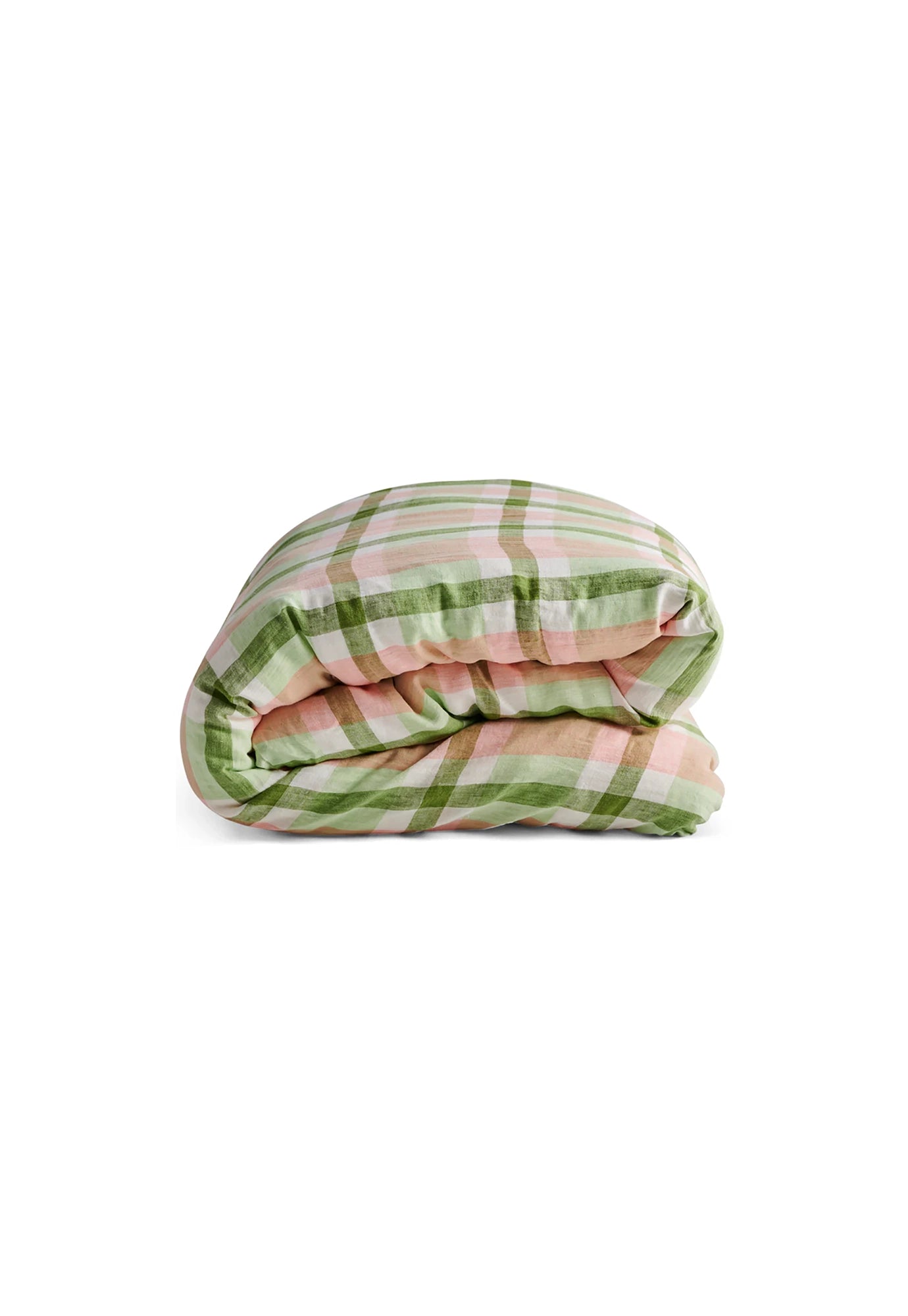 kip&co - pistachio tartan linen quilt cover