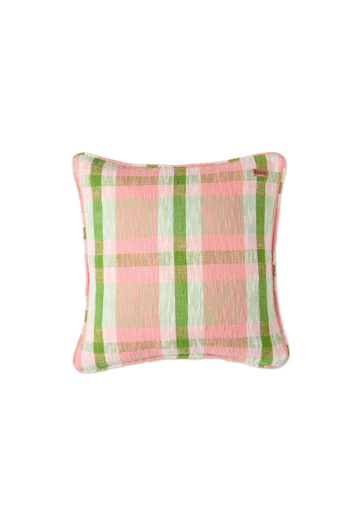 kip&co - pistachio tartan woven cushion