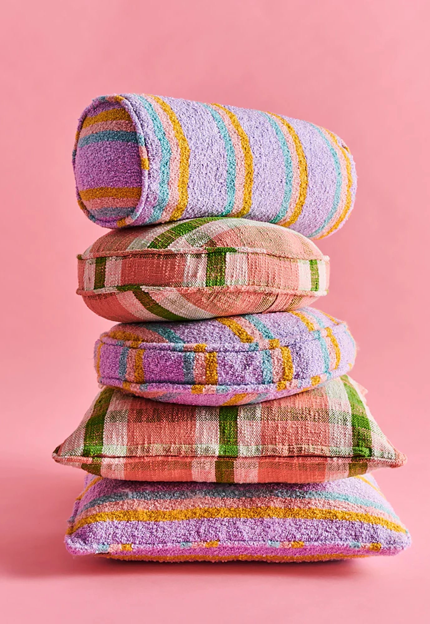 kip&co - pistachio tartan woven cushion