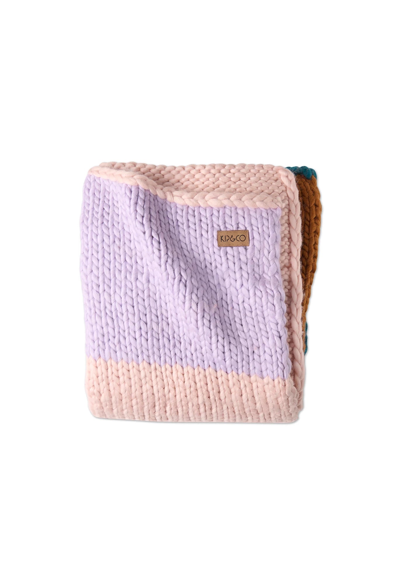 kip&co - roasted pecan chunky knit blanket
