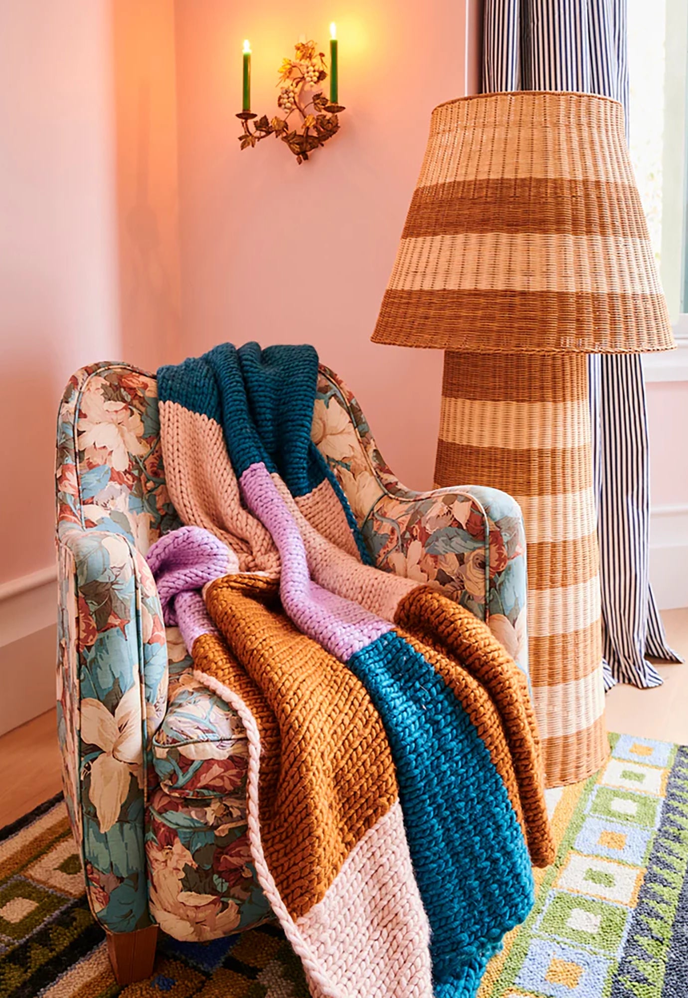 kip&co - roasted pecan chunky knit blanket