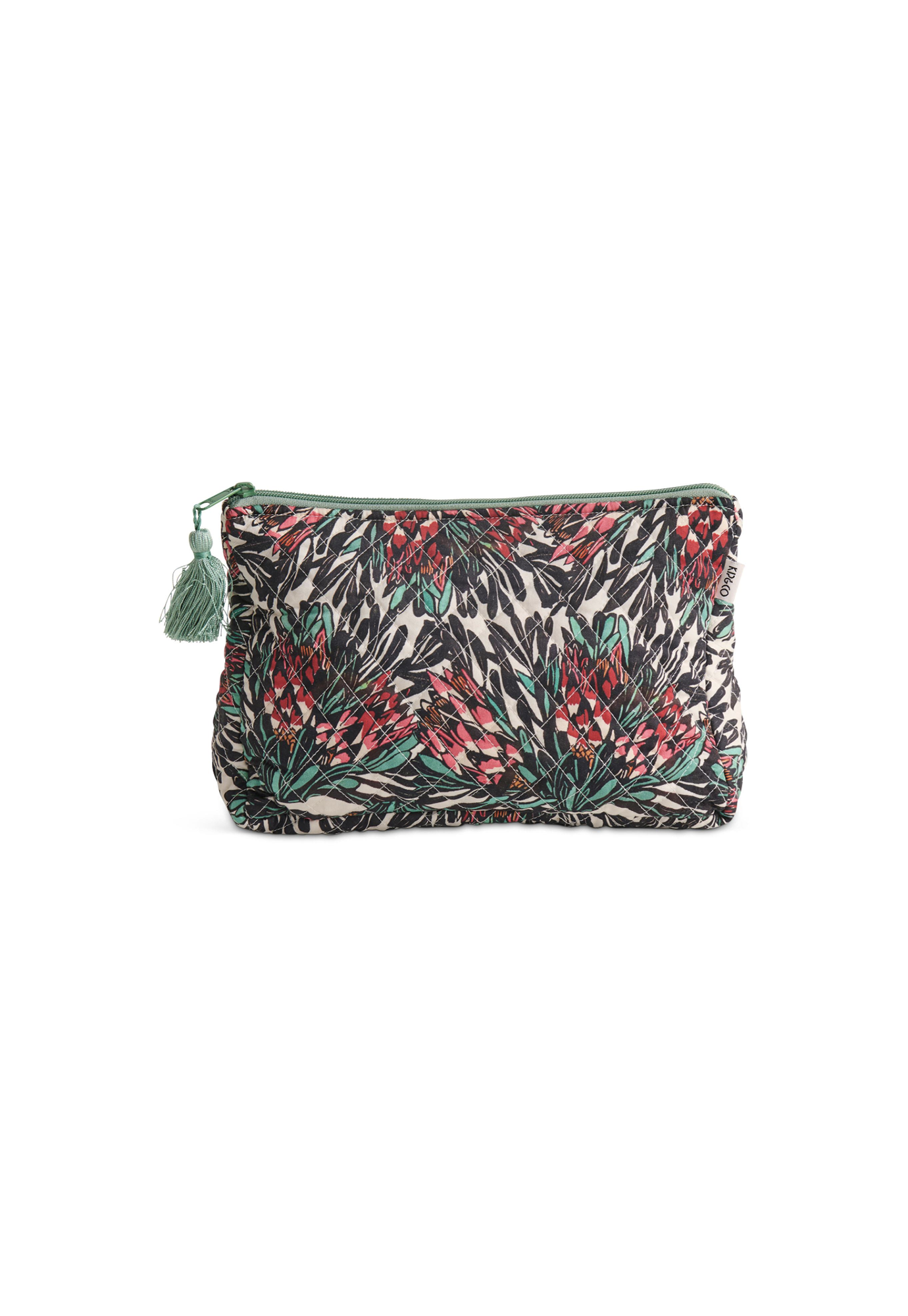 kip&co x margaret preston - protea party quilted toiletry purse