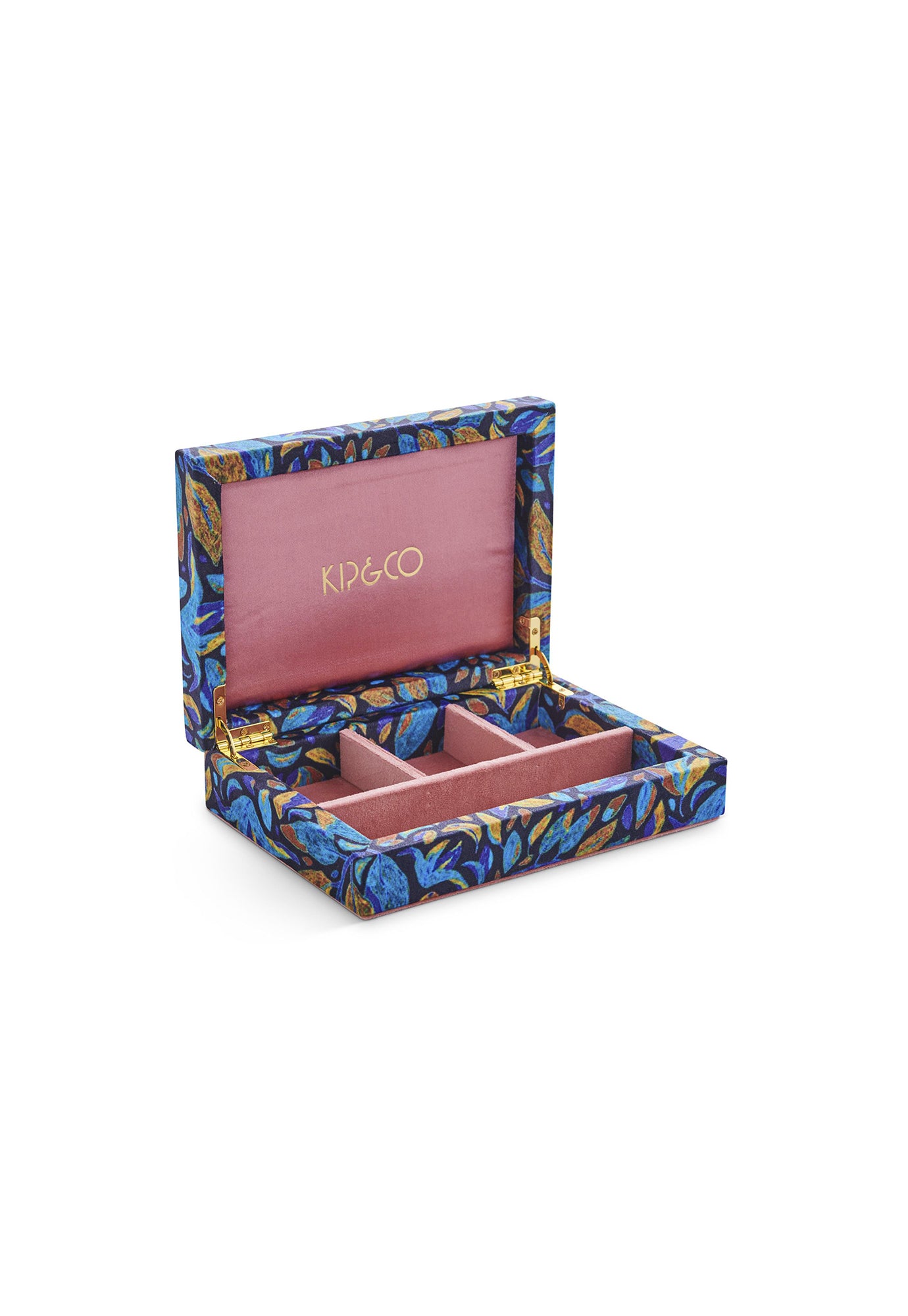 kip&co - fallen leaves velvet jewellery box