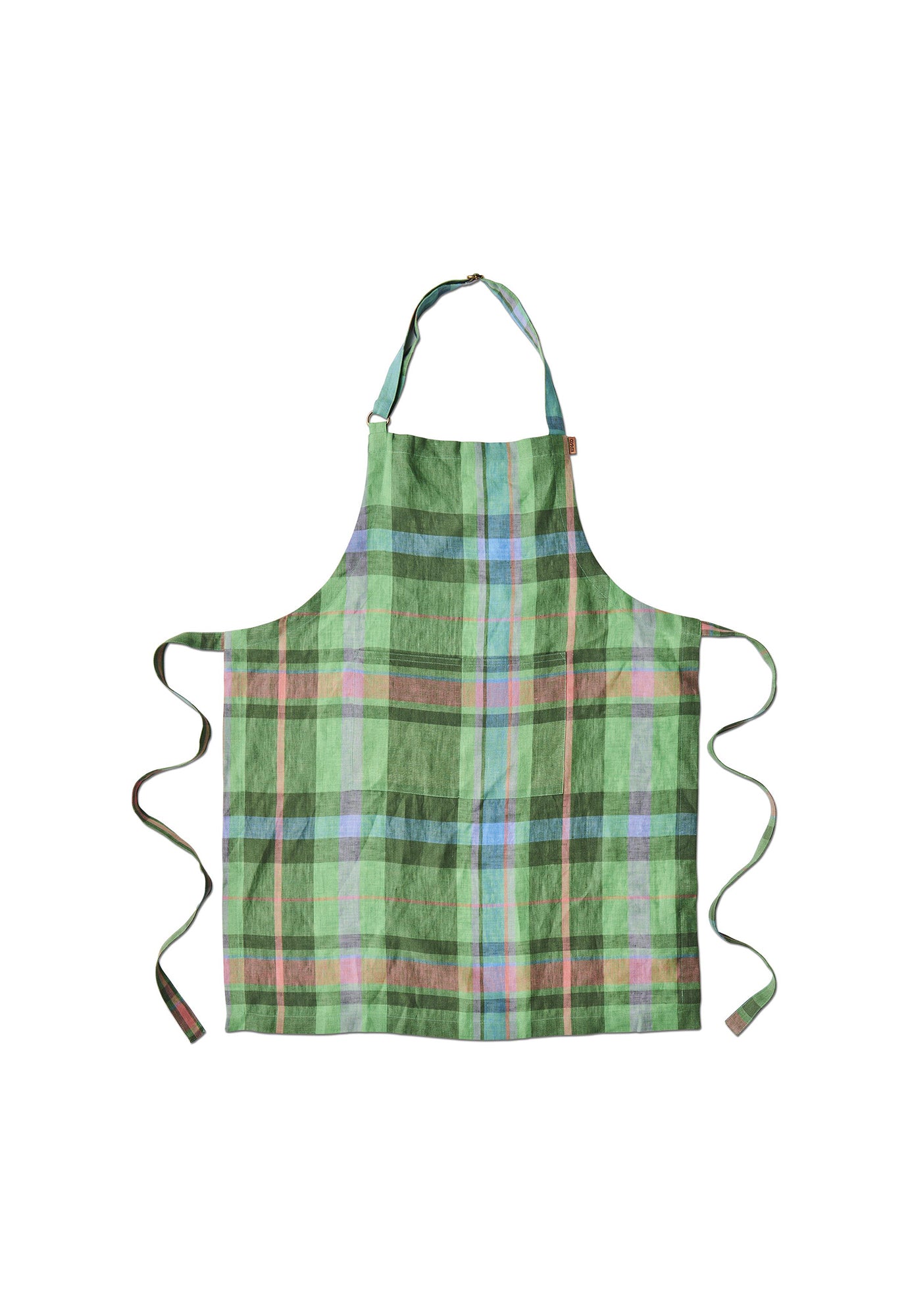 kip&co - jewel of the nile tartan linen apron