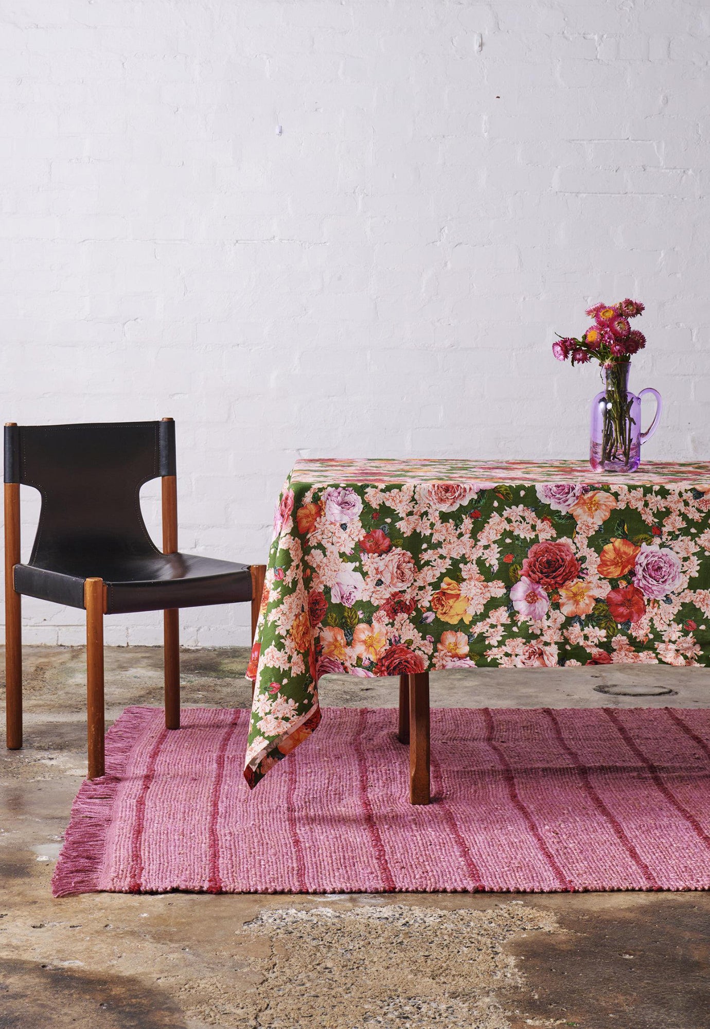 kip&co - rose garden linen tablecloth