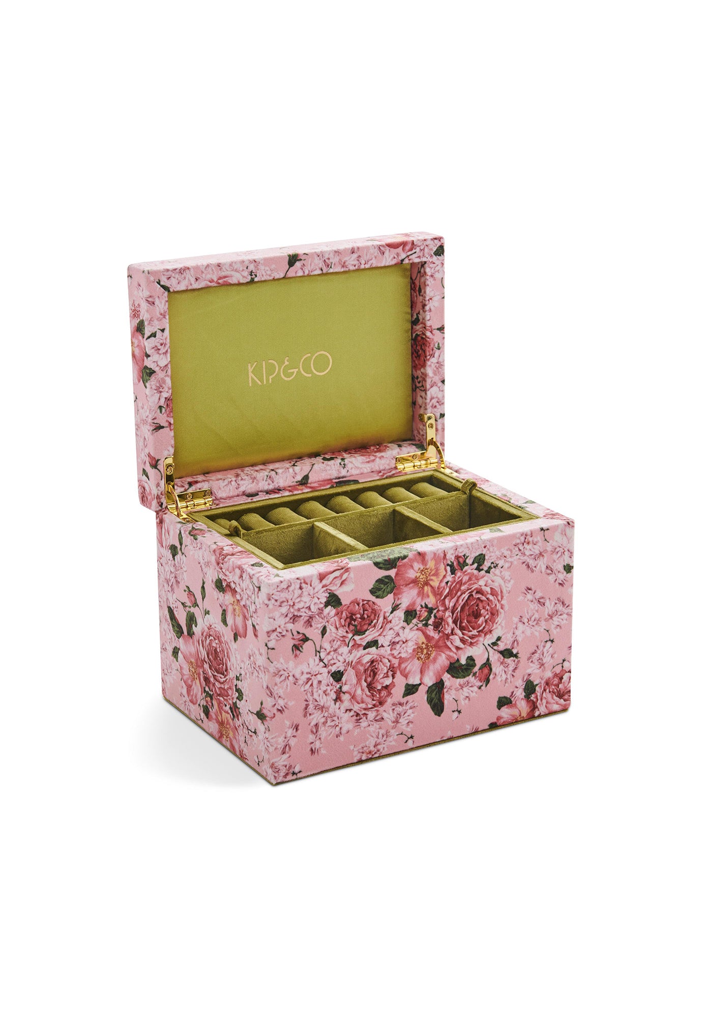 kip&co - rose garden velvet jewellery box