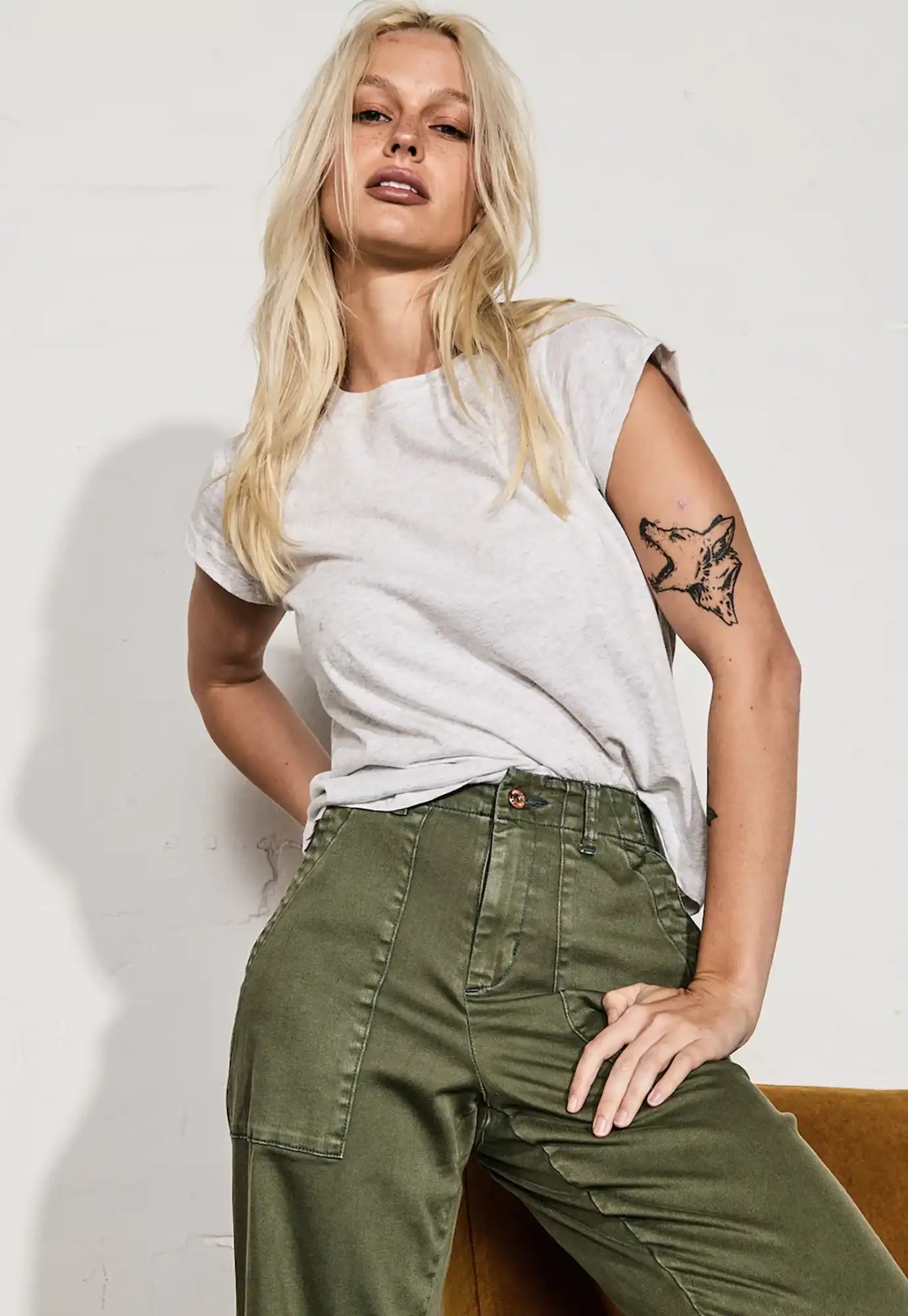 kireina - celeste pant - khaki