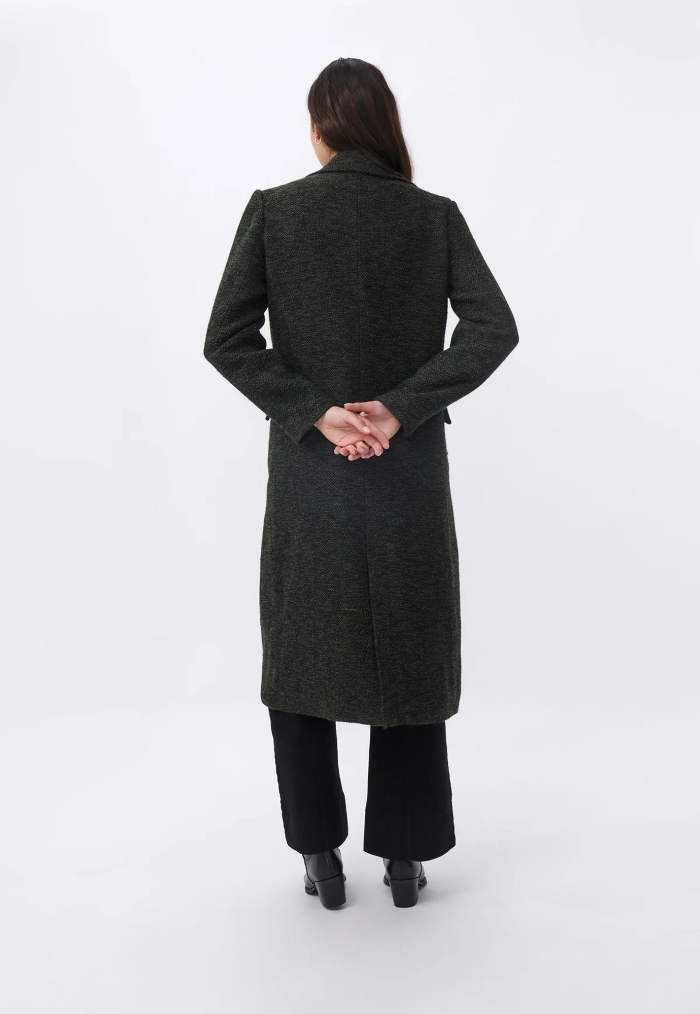 kireina - etta coat - green & black
