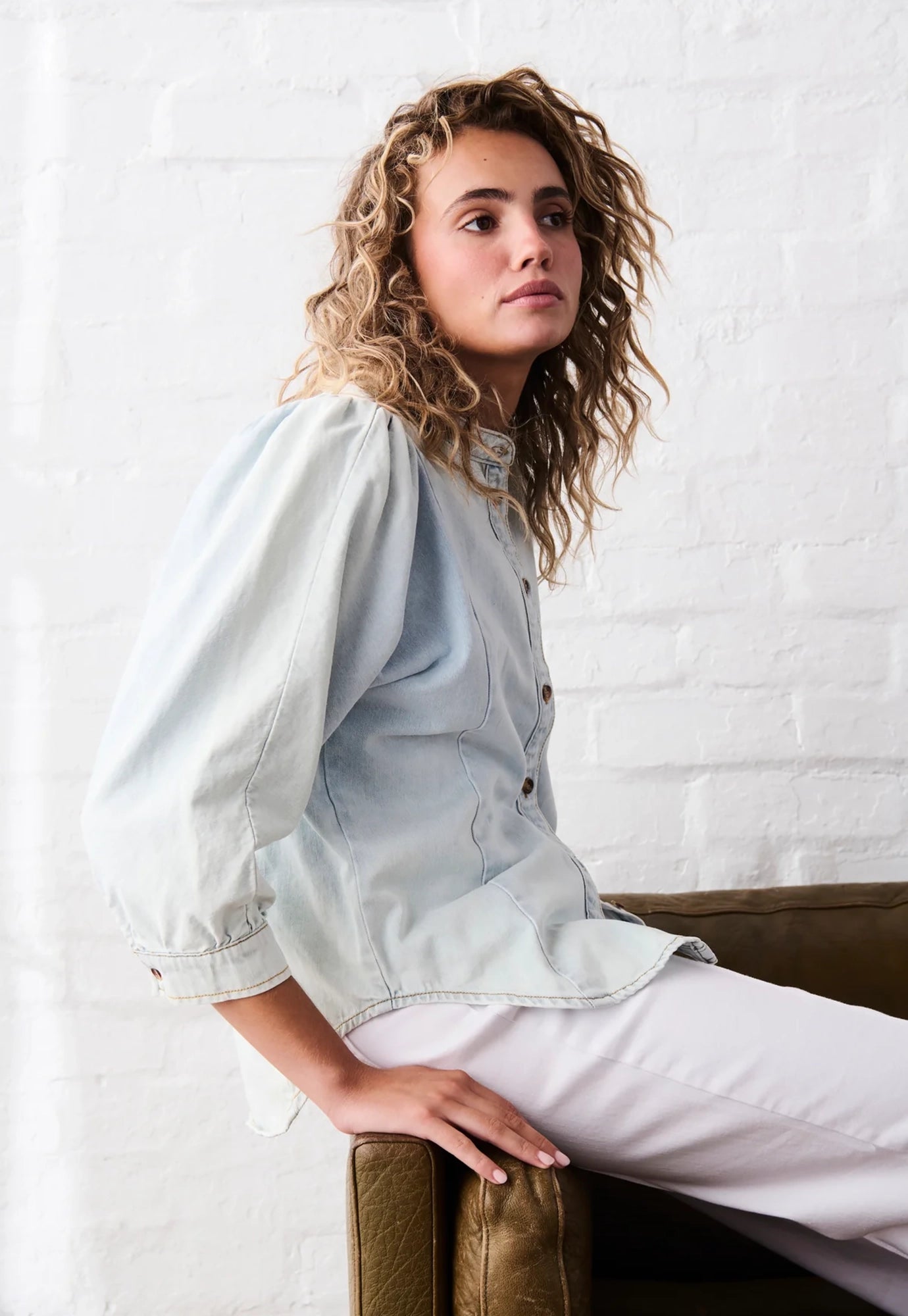 kireina - gabriella shirt - sky blue