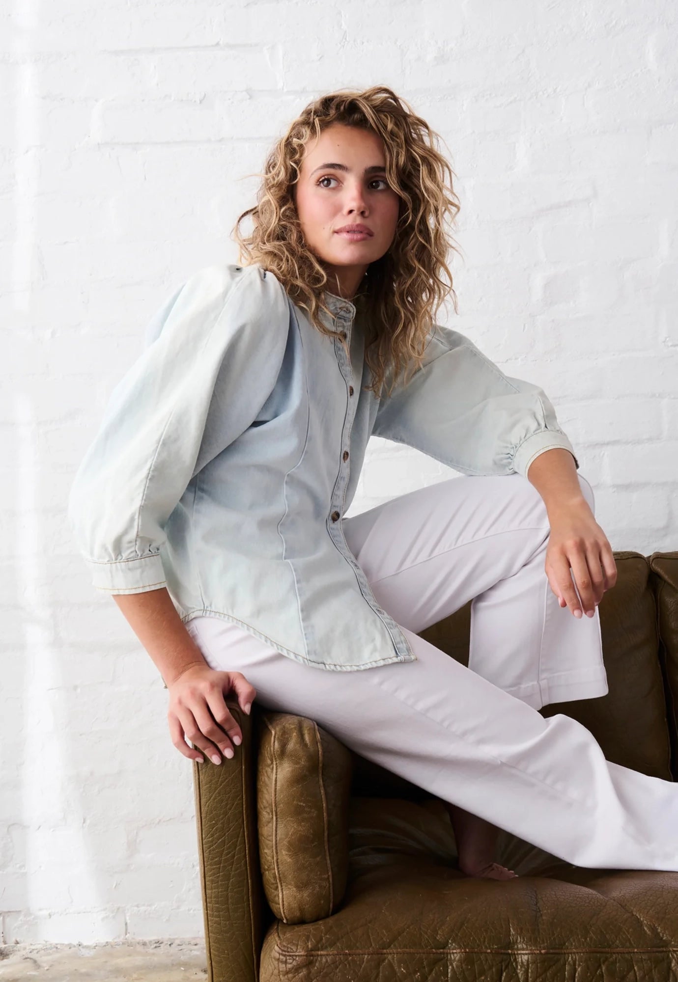 kireina - gabriella shirt - sky blue