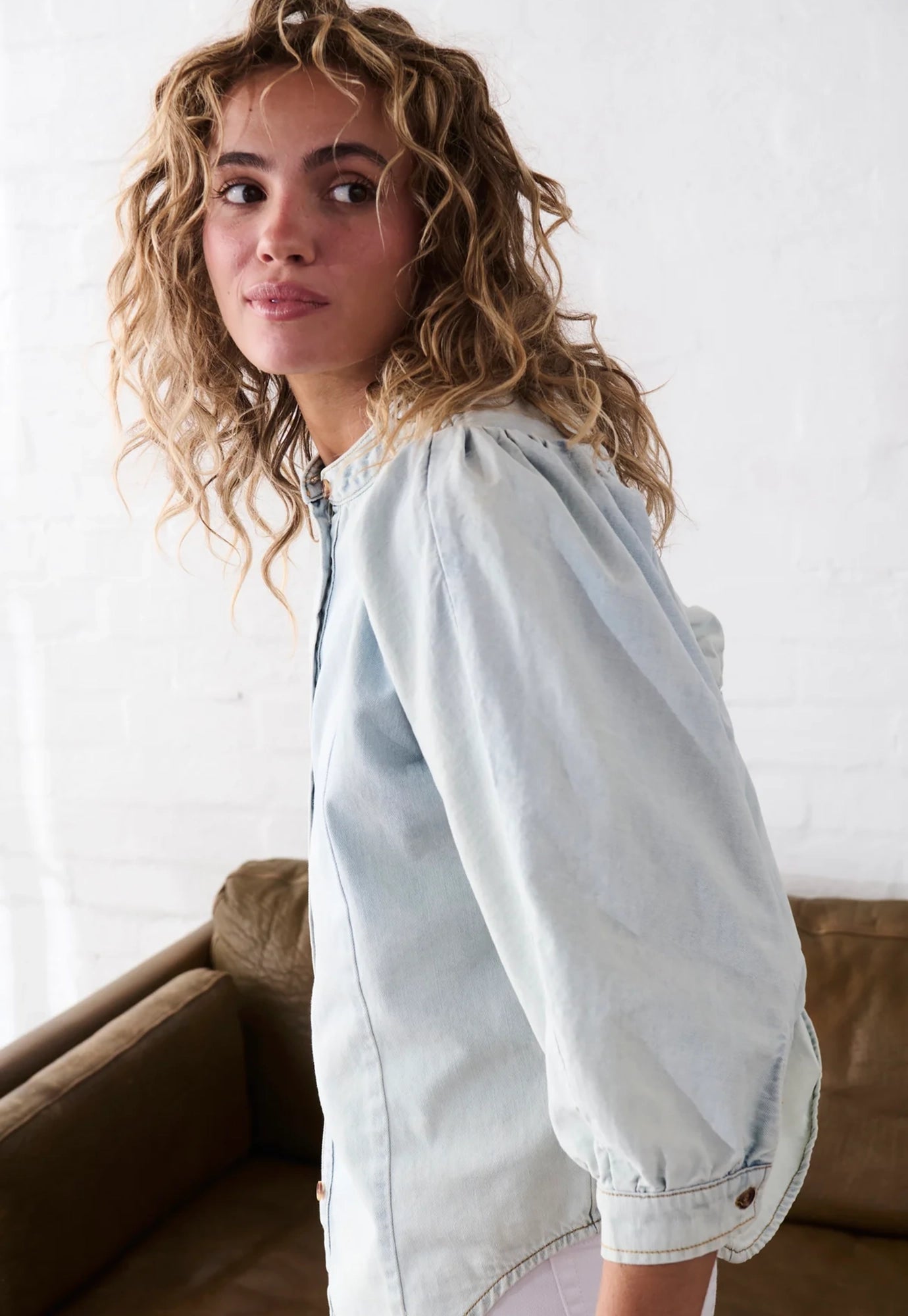 kireina - gabriella shirt - sky blue