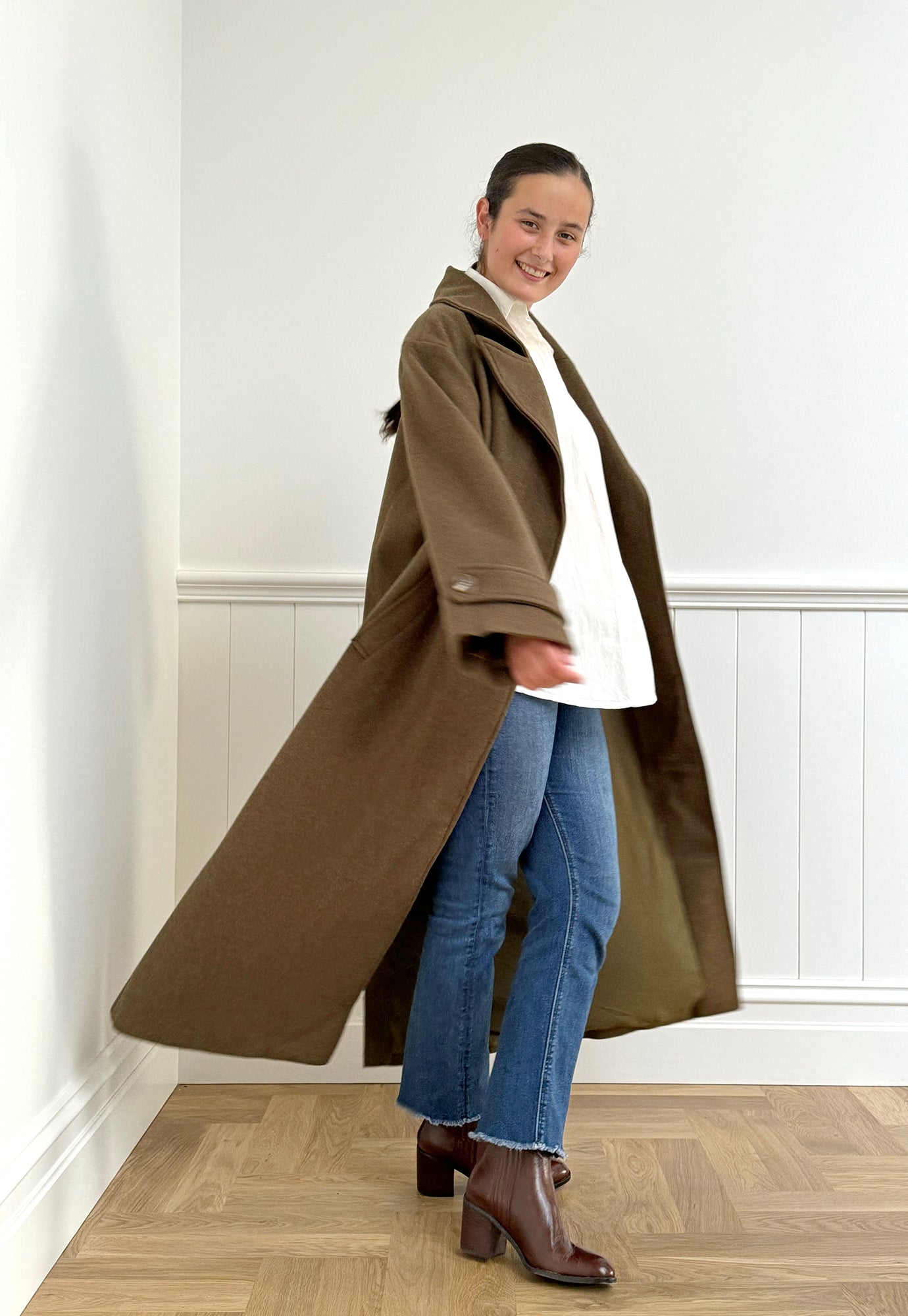 kireina - gwyneth coat - khaki