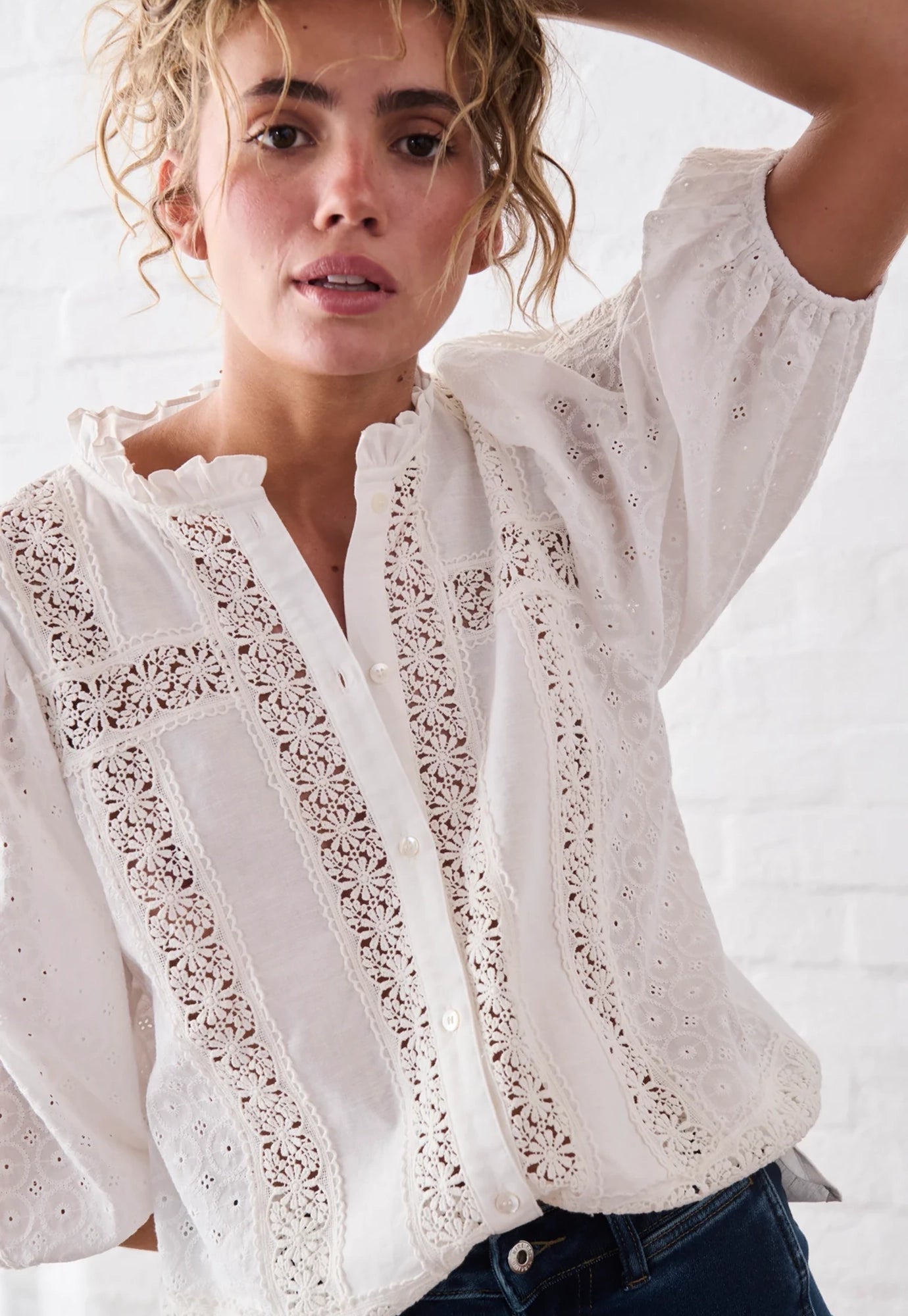 kireina - isabella shirt - white