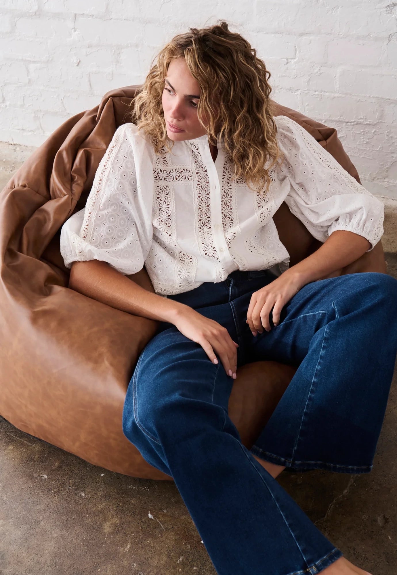 kireina - isabella shirt - white