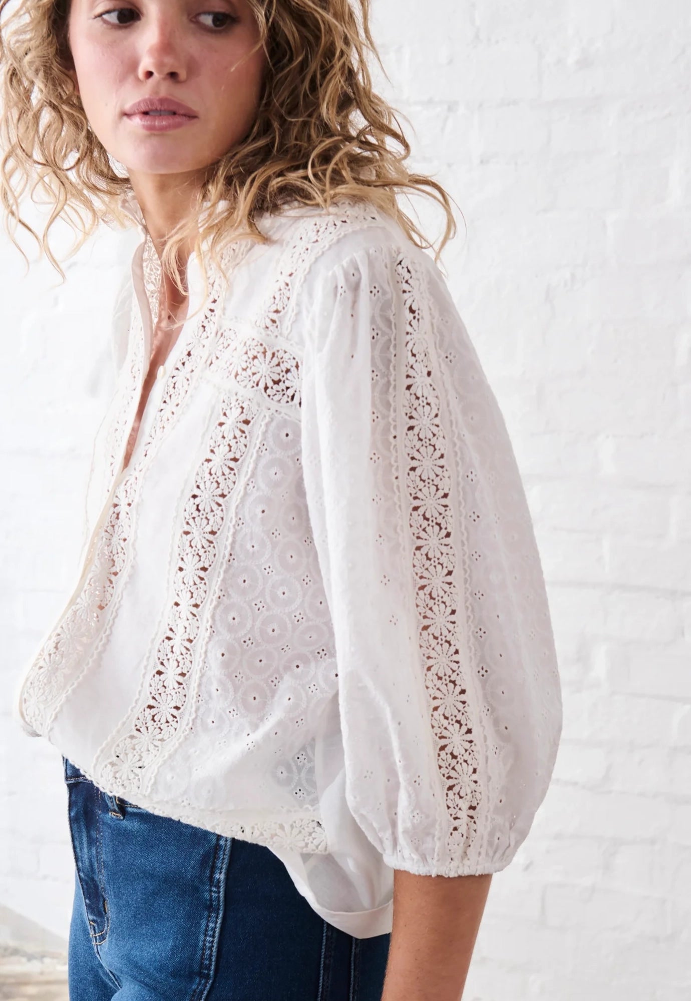 kireina - isabella shirt - white