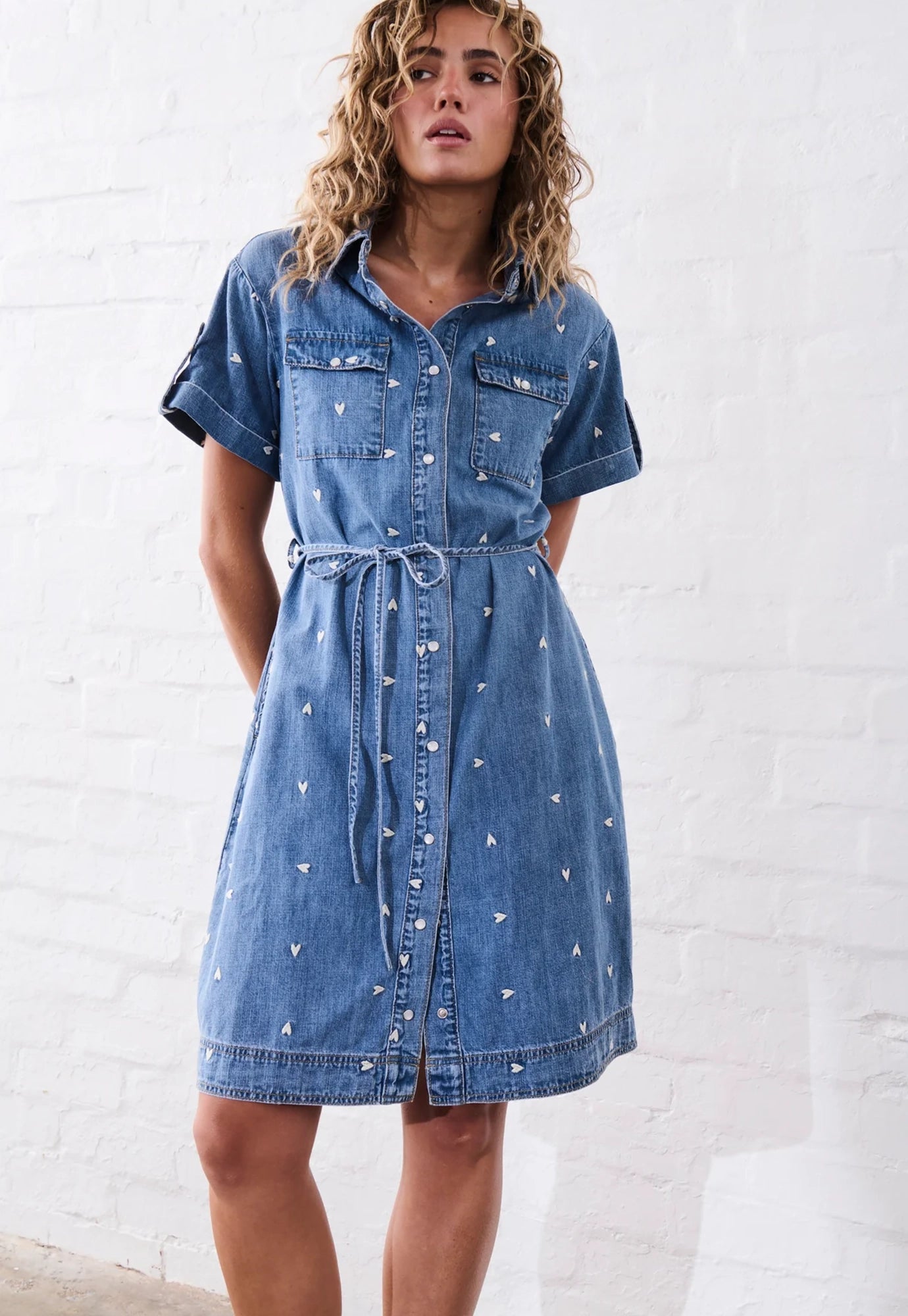 kireina - simone dress heart - 70's blue