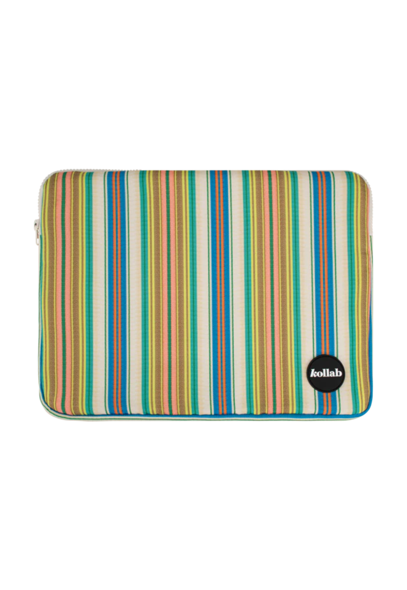 front view of kollab laptop case positano print showing protective sleeve for laptops up to 16 inches