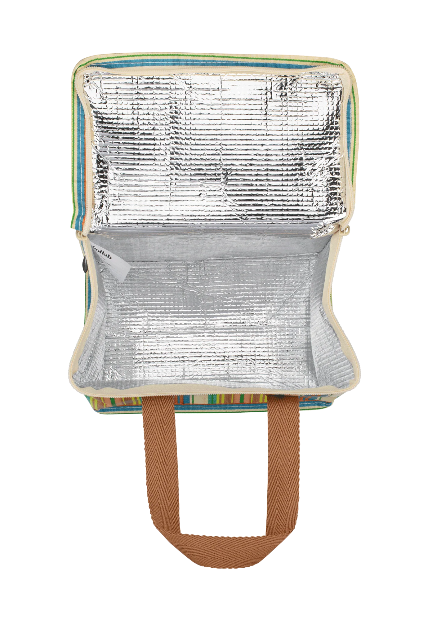 kollab lunch box positano open view revealing foil-insulated interior for food or snacks