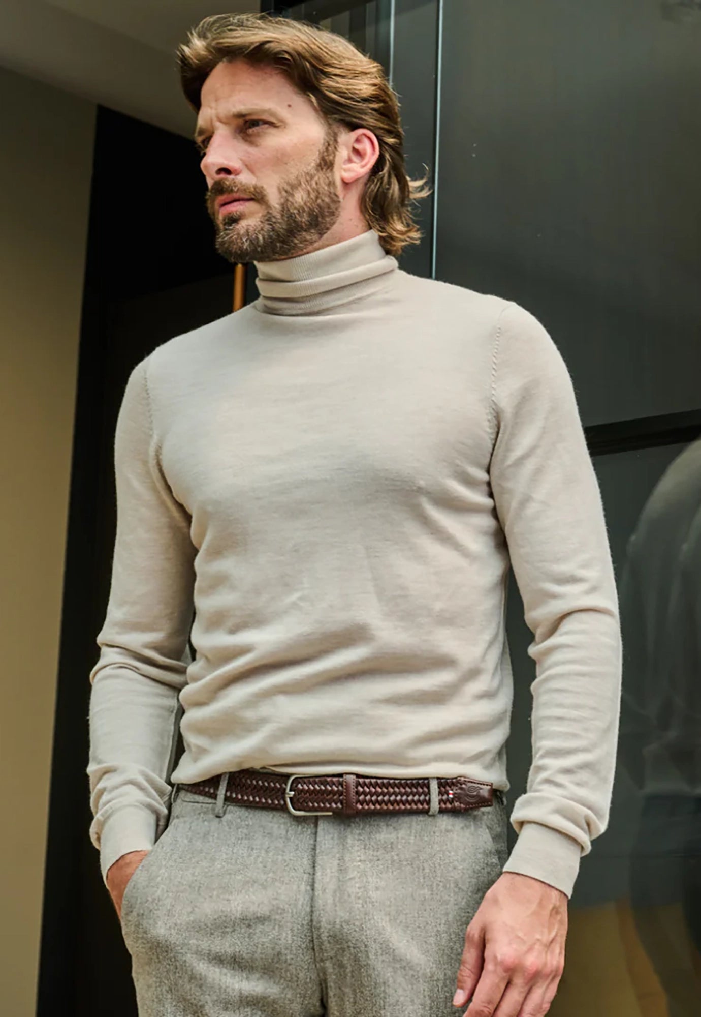 la boucle - stretch leather mono belt - roma