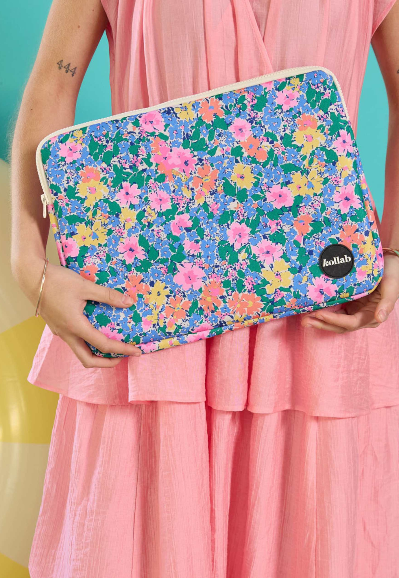 kollab - laptop case - rainbow garden
