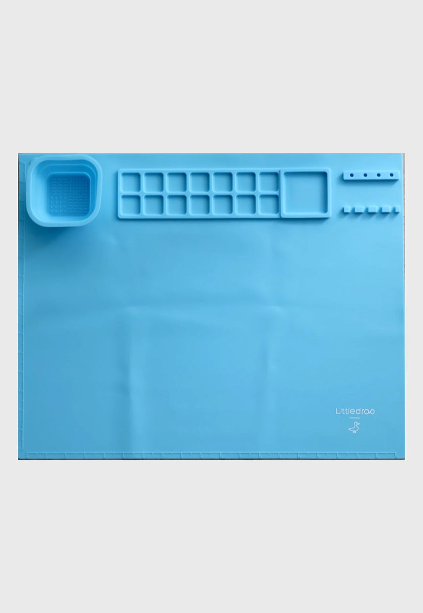 littledrop - silicone activity mat - blue – GOOSE