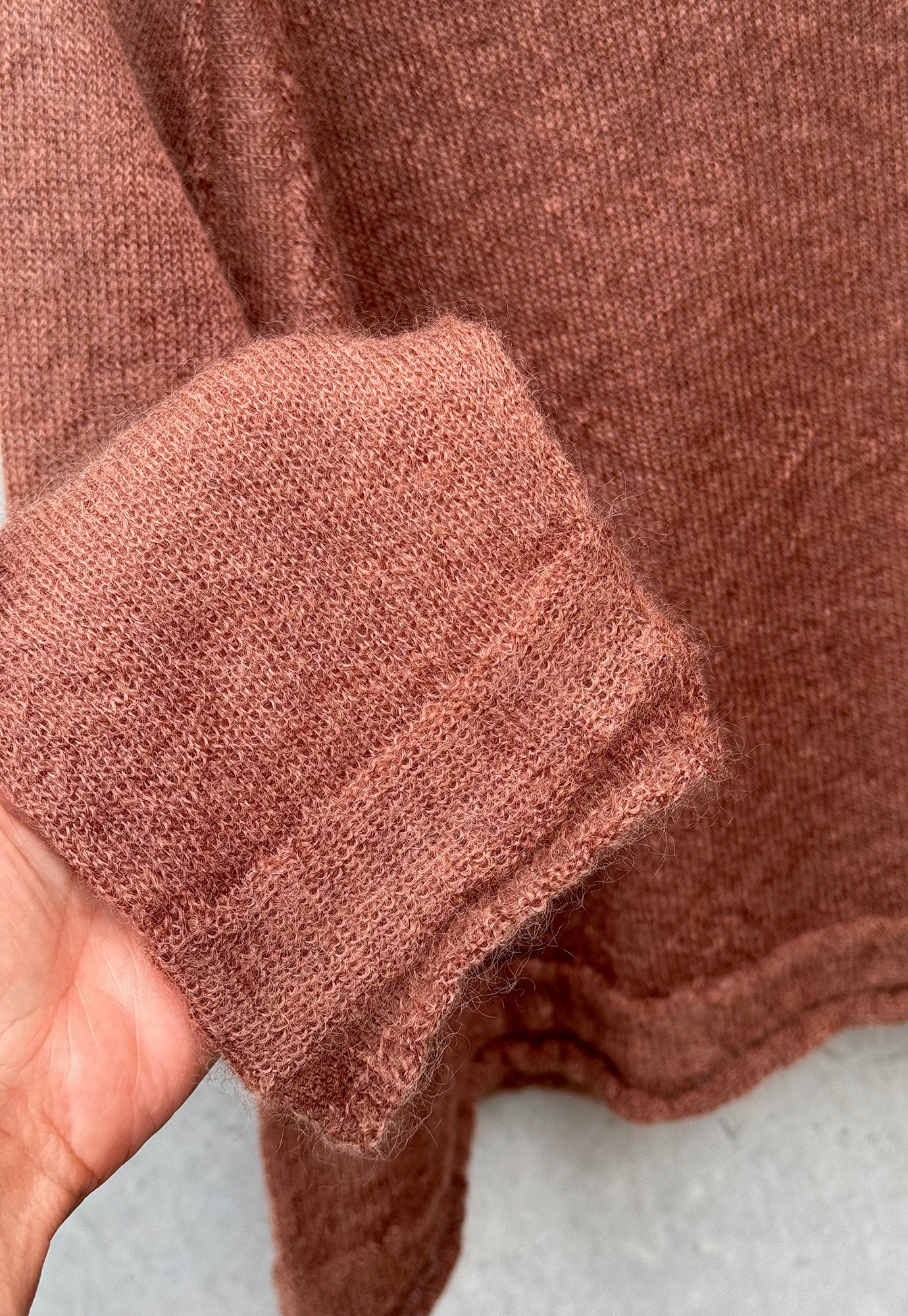 luna gallery - mohair raglan sheer crop sweater - one size