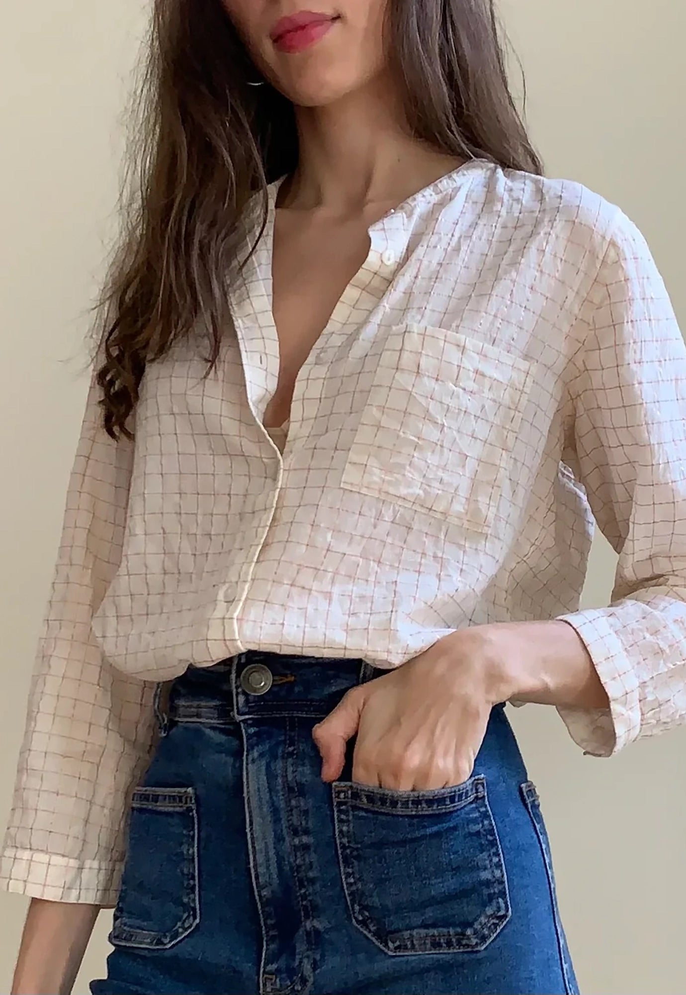 marie louise de monterey - bella blouse - ecru