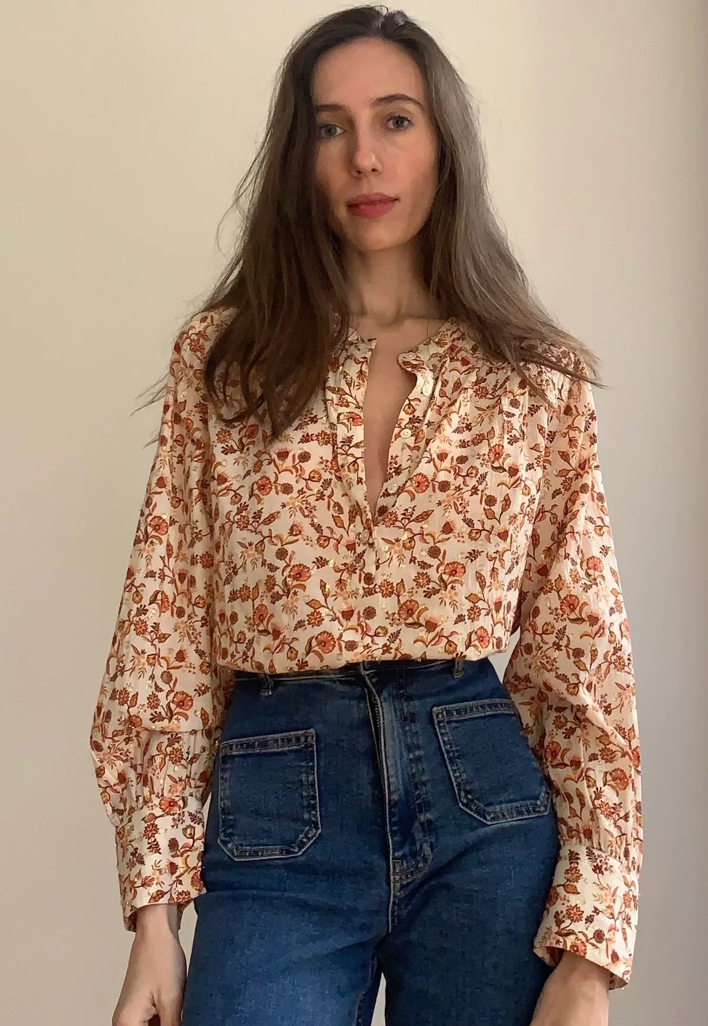 marie louise de monterey - delphine blouse - ecru