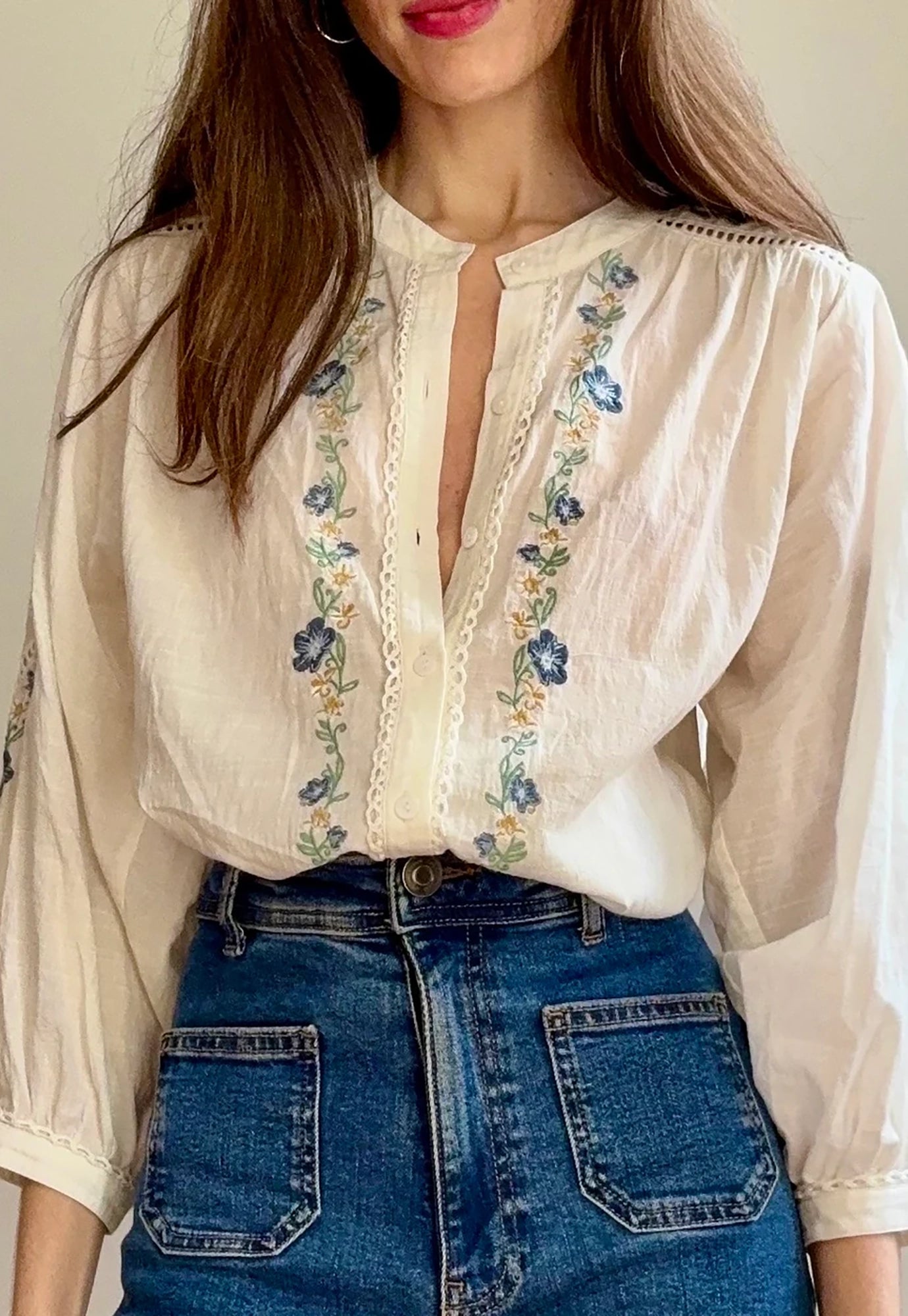marie louise de monterey - passionflower blouse