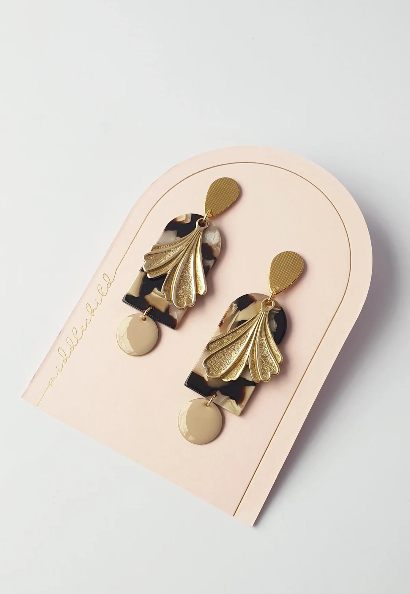 middle child - peony earrings