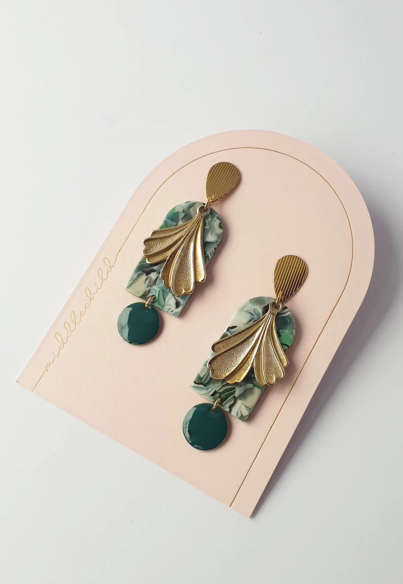 middle child - peony earrings