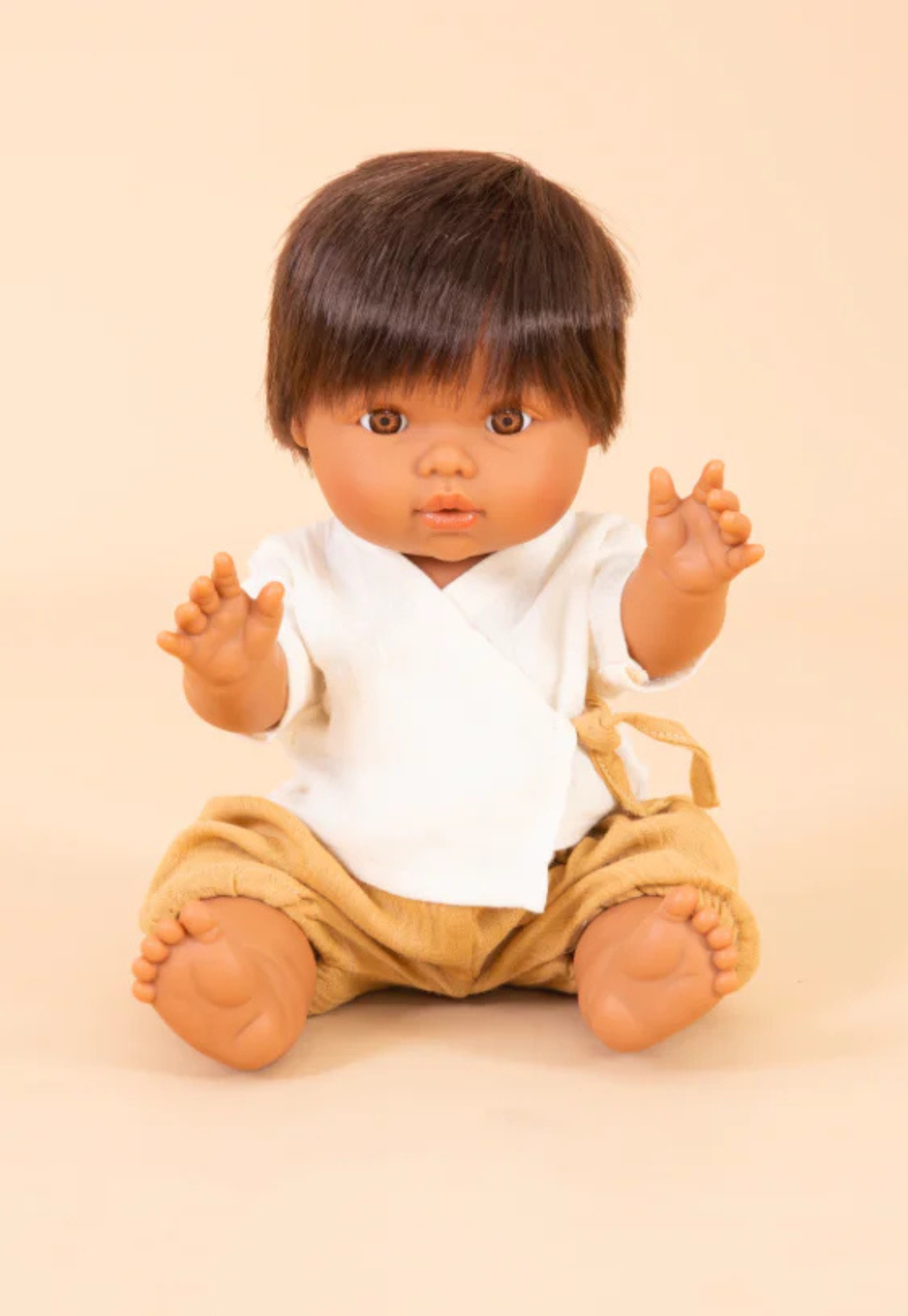 mini coletos luka doll front view standing 34 cm tall with articulated arms and legs dressed