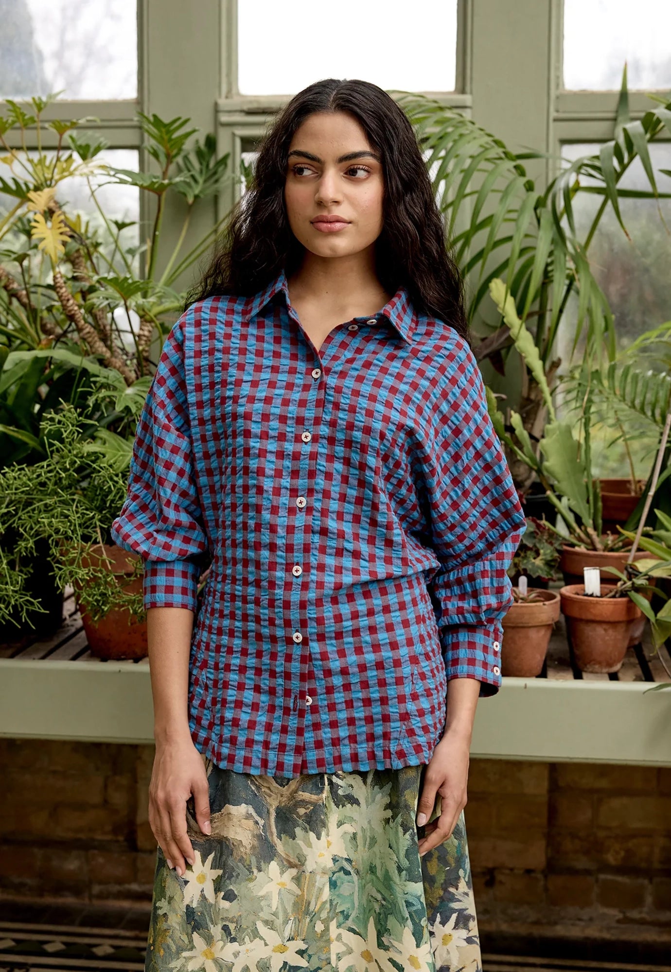 nancybird - alba shirt - dusk check
