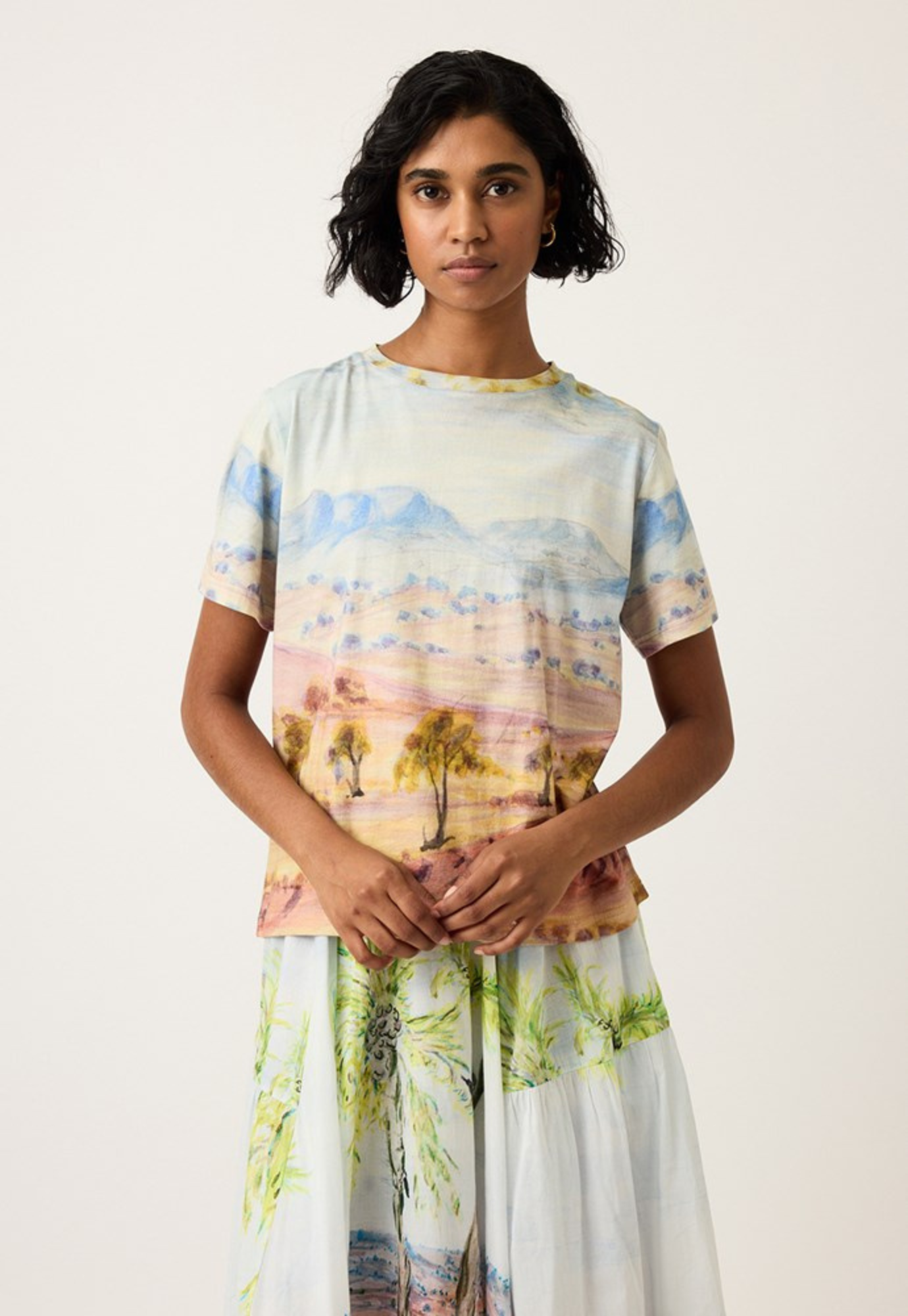 nancybird apollo tee tjoritja front view with relaxed fit and short sleeves