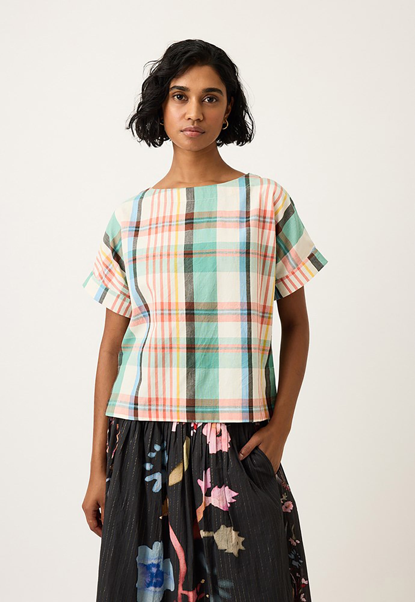 nancybird - dolman top - summer check