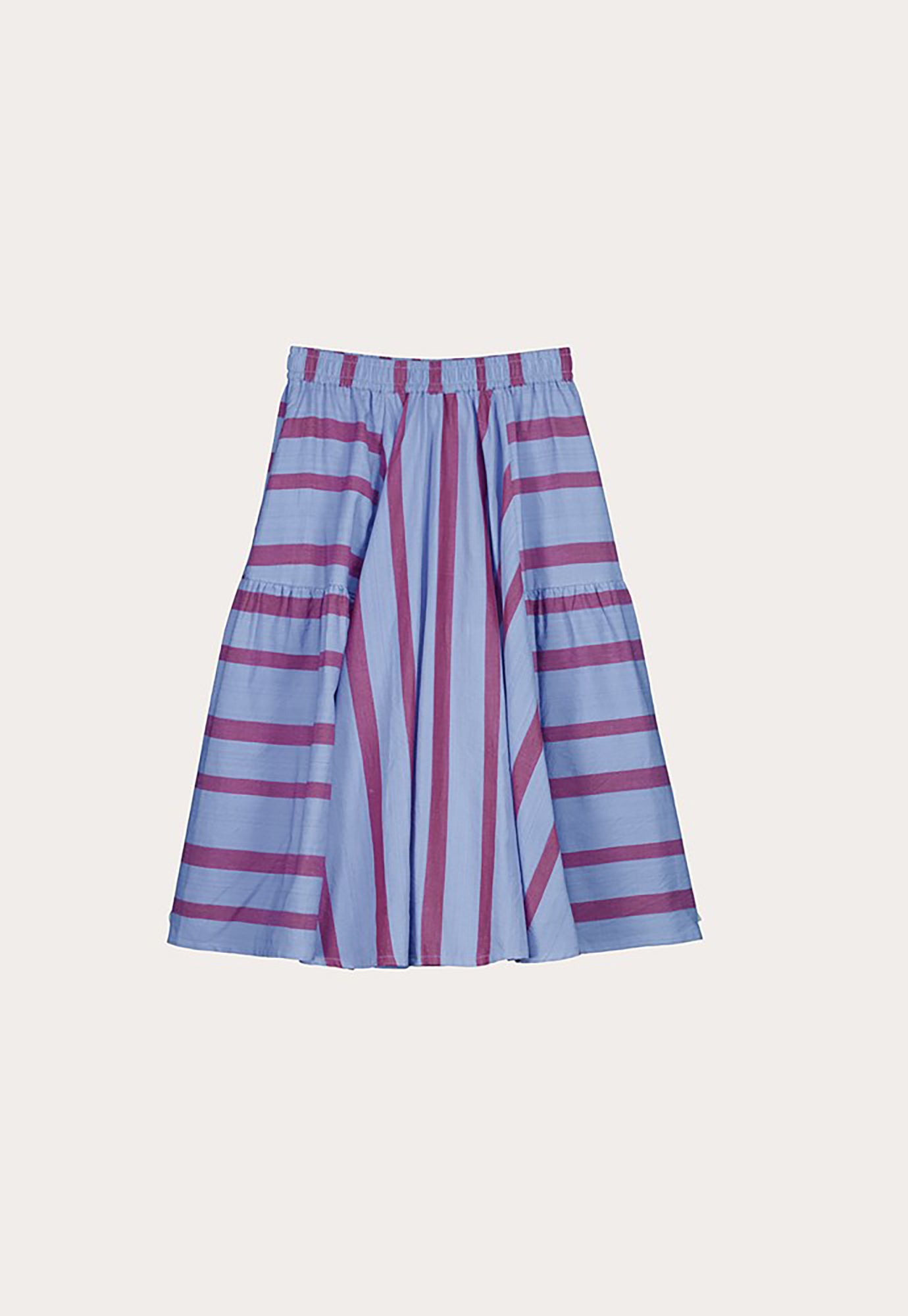 nancybird - eula skirt - raspberry stripe