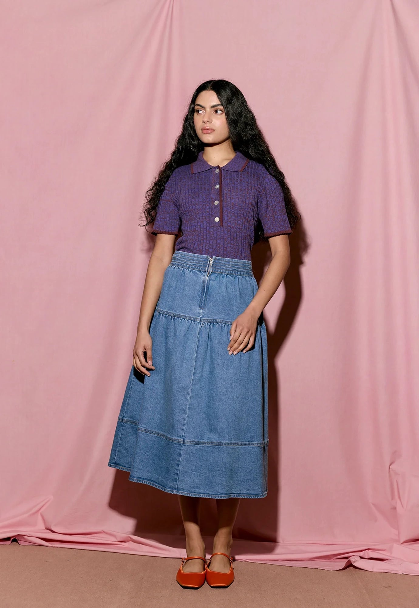 nancybird - leni skirt - denim