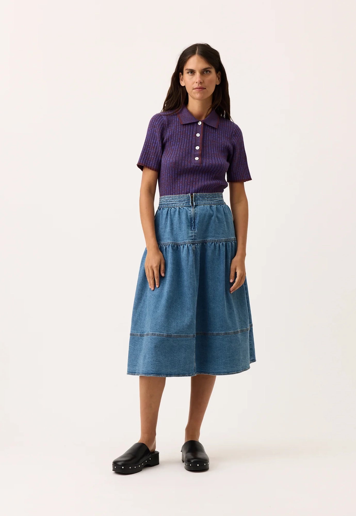 nancybird - leni skirt - denim