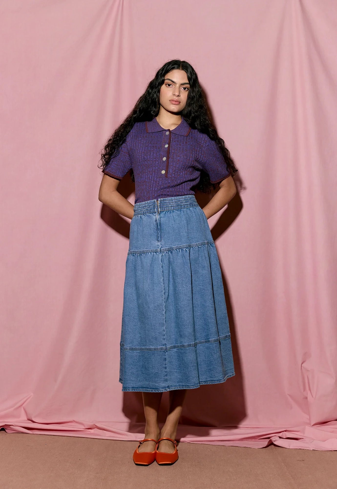 nancybird - leni skirt - denim