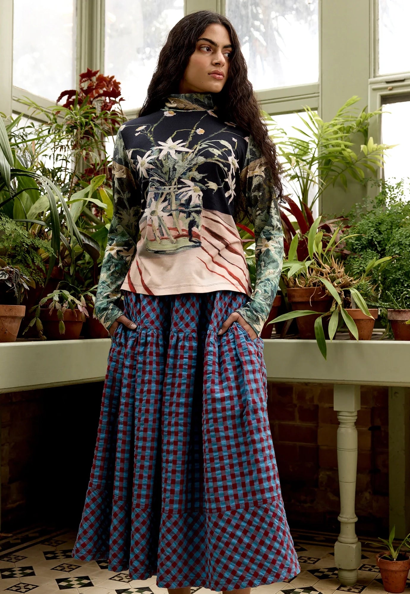 nancybird - leni skirt - dusk check