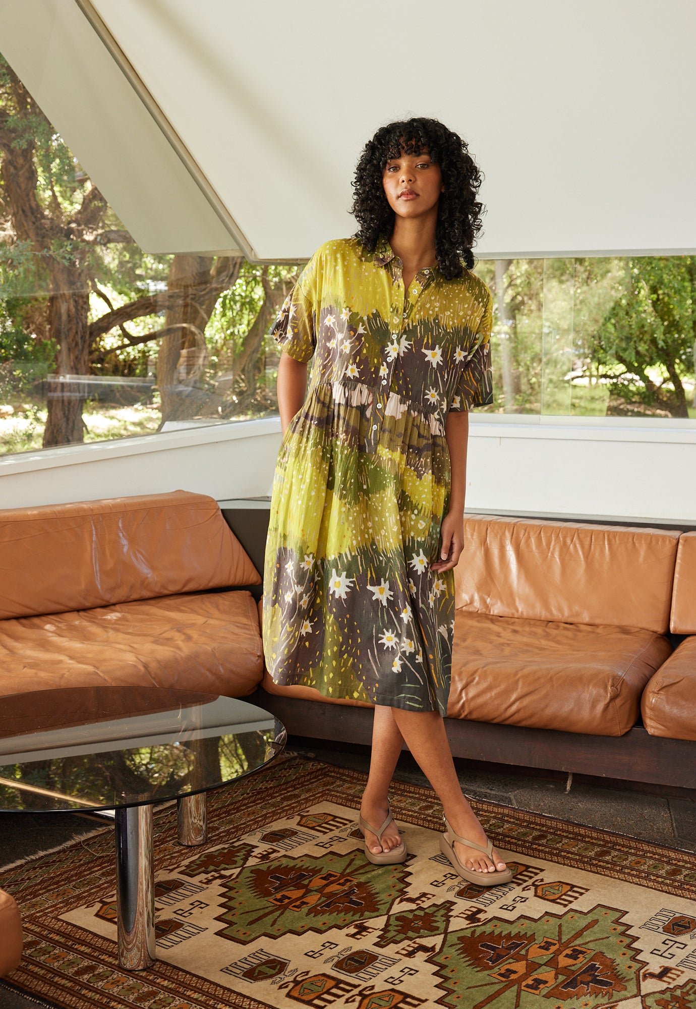 nancybird luma shirt dress daisy field GOOSE