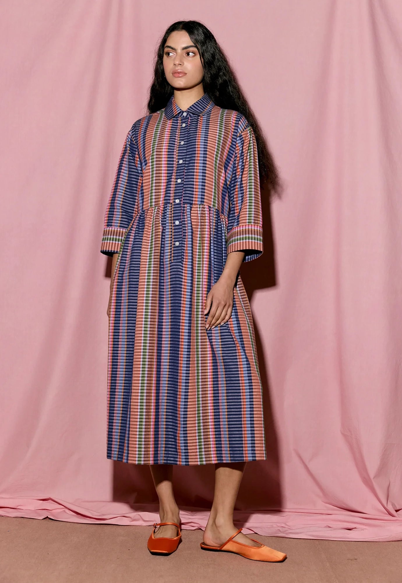 nancybird - mel dress - line check