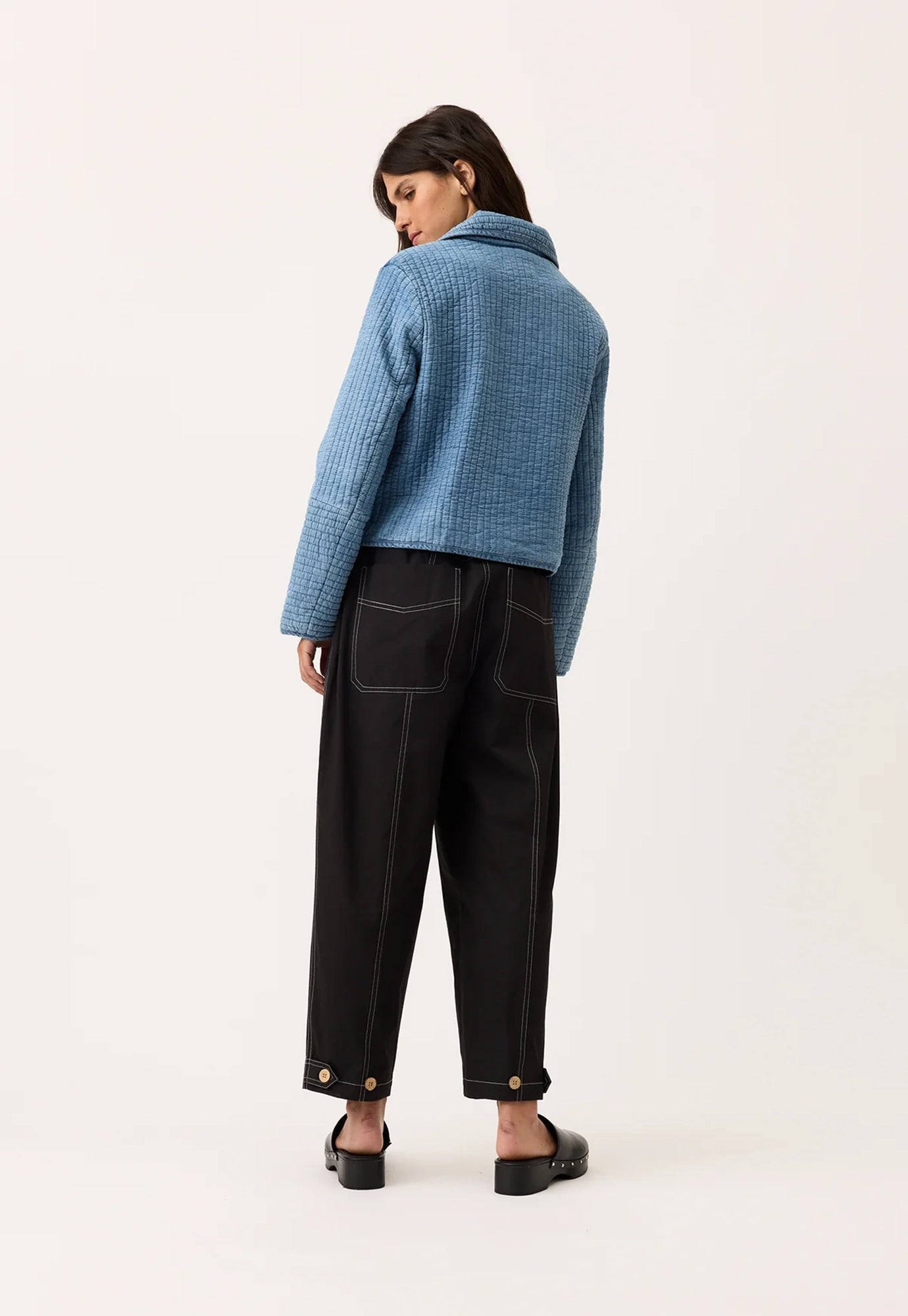 nancybird - nadia quilted jacket - denim