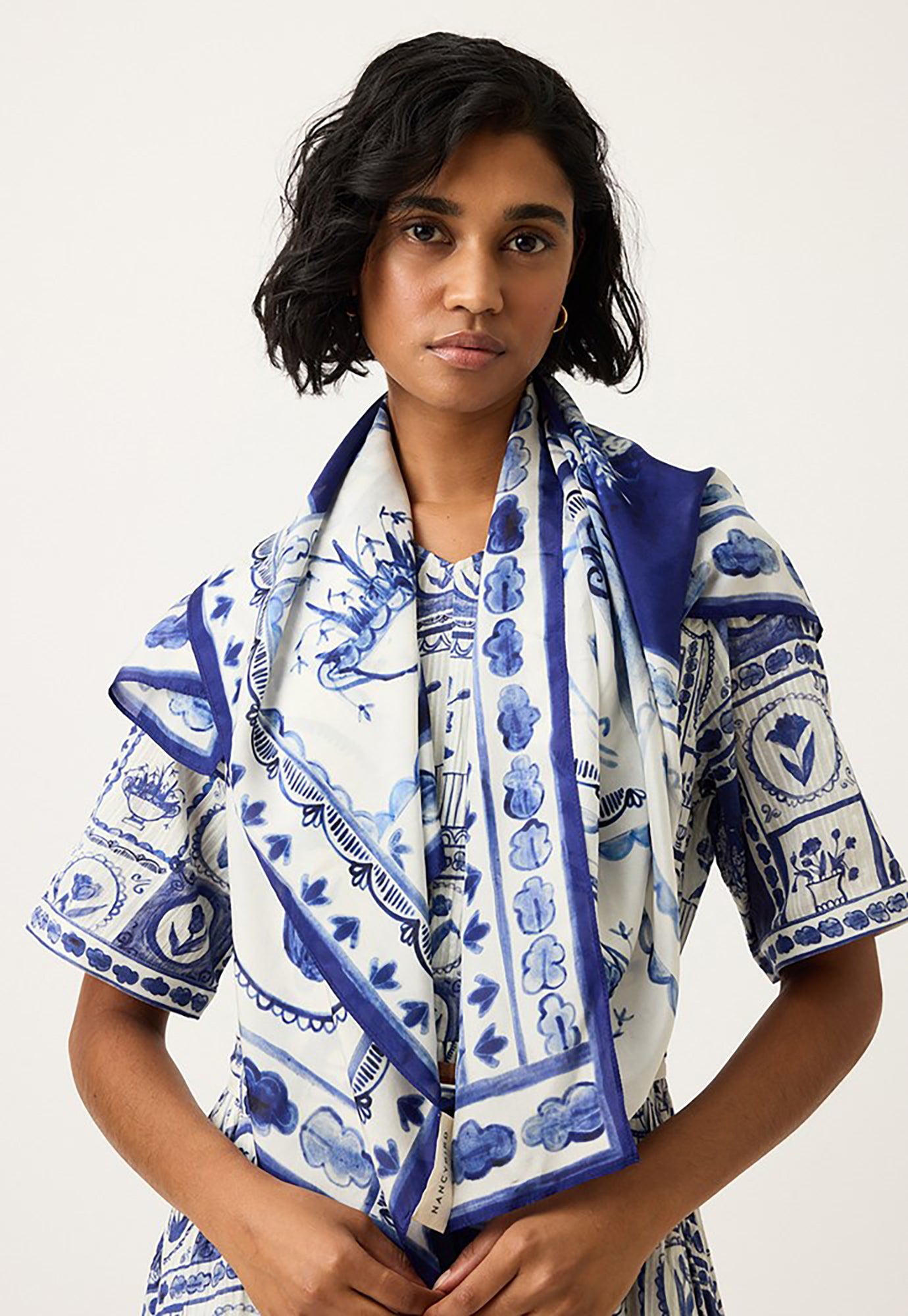 nancybird - silk scarf - lyon tile