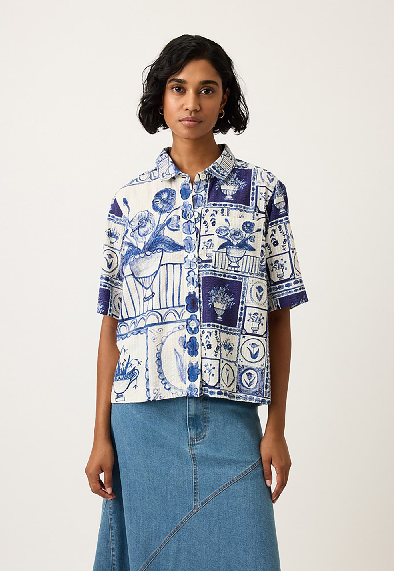 nancybird - summer shirt - lyon tile