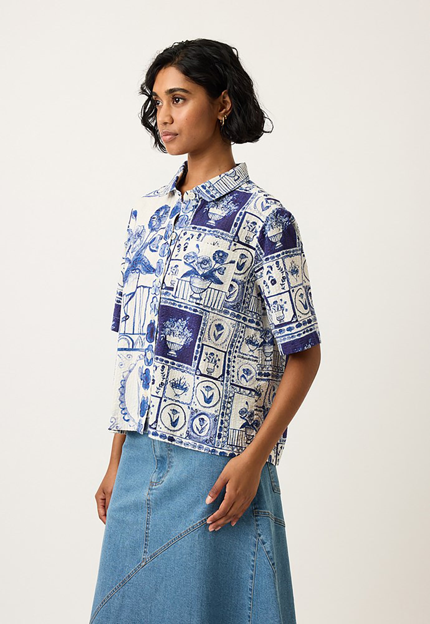 nancybird - summer shirt - lyon tile