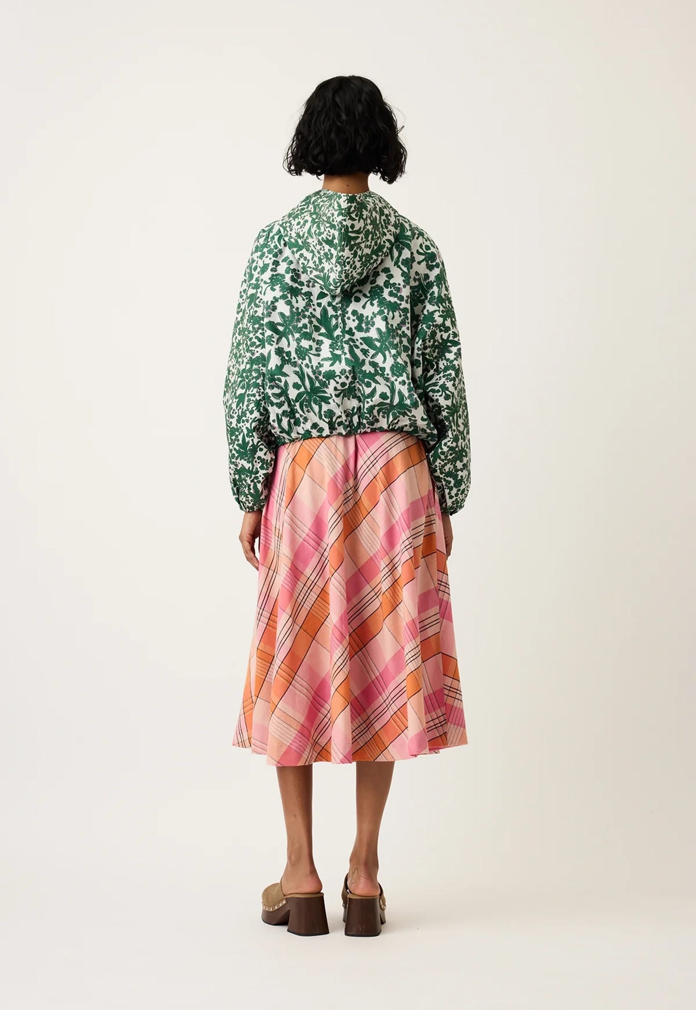 nancybird - wave skirt - pink check