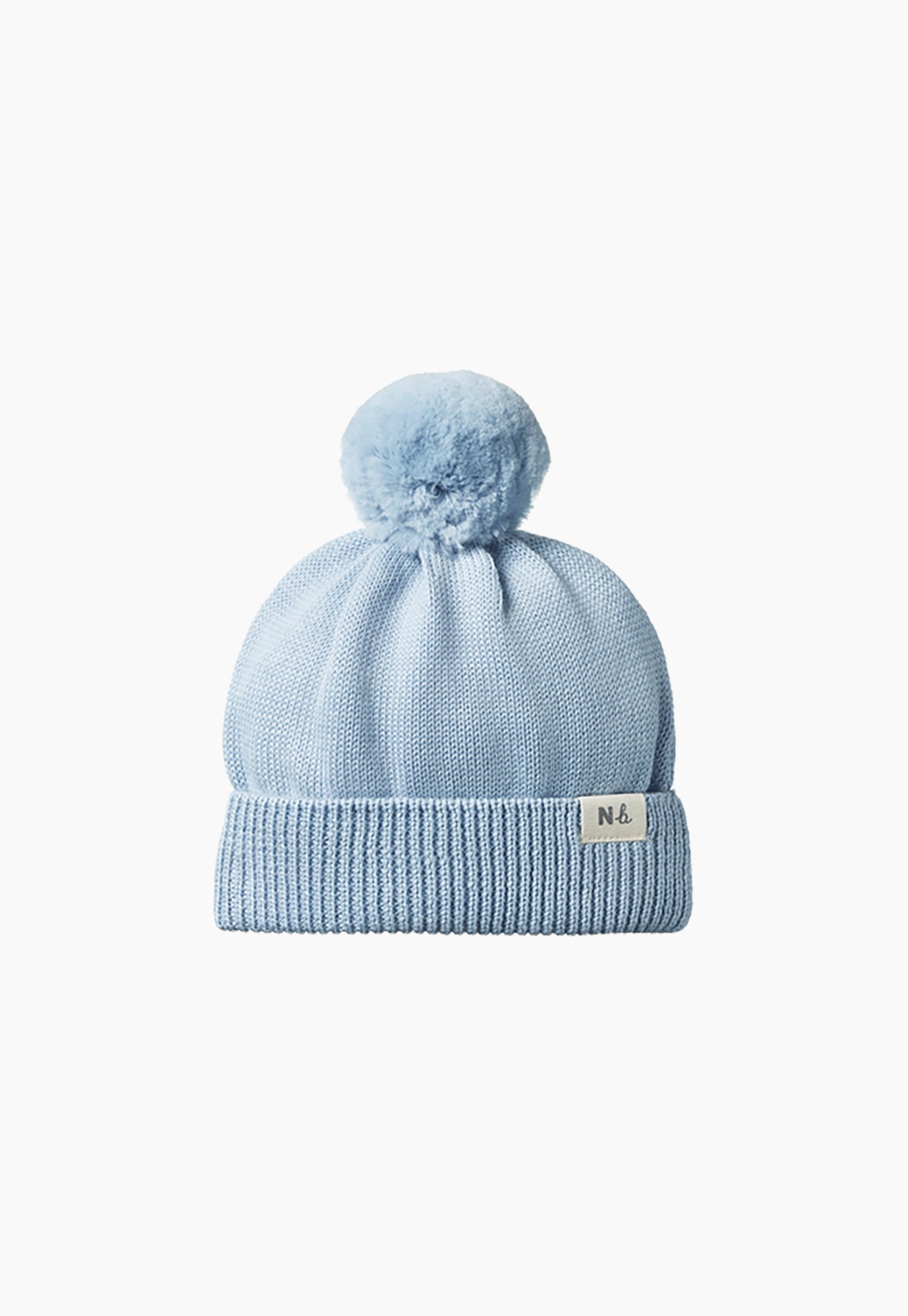 nature baby - alpine pom pom beanie - celestial blue