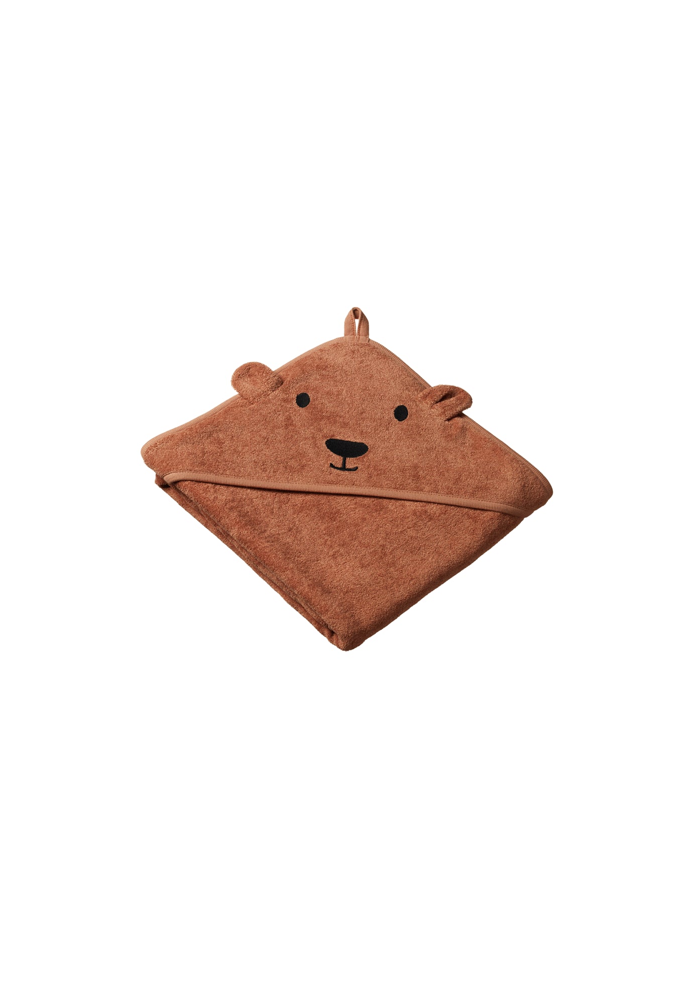 nature baby - bear hooded towel - hazelnut