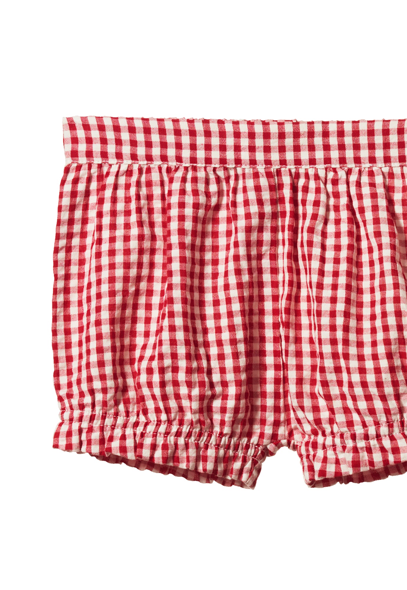 nature baby - betty shorts - red check